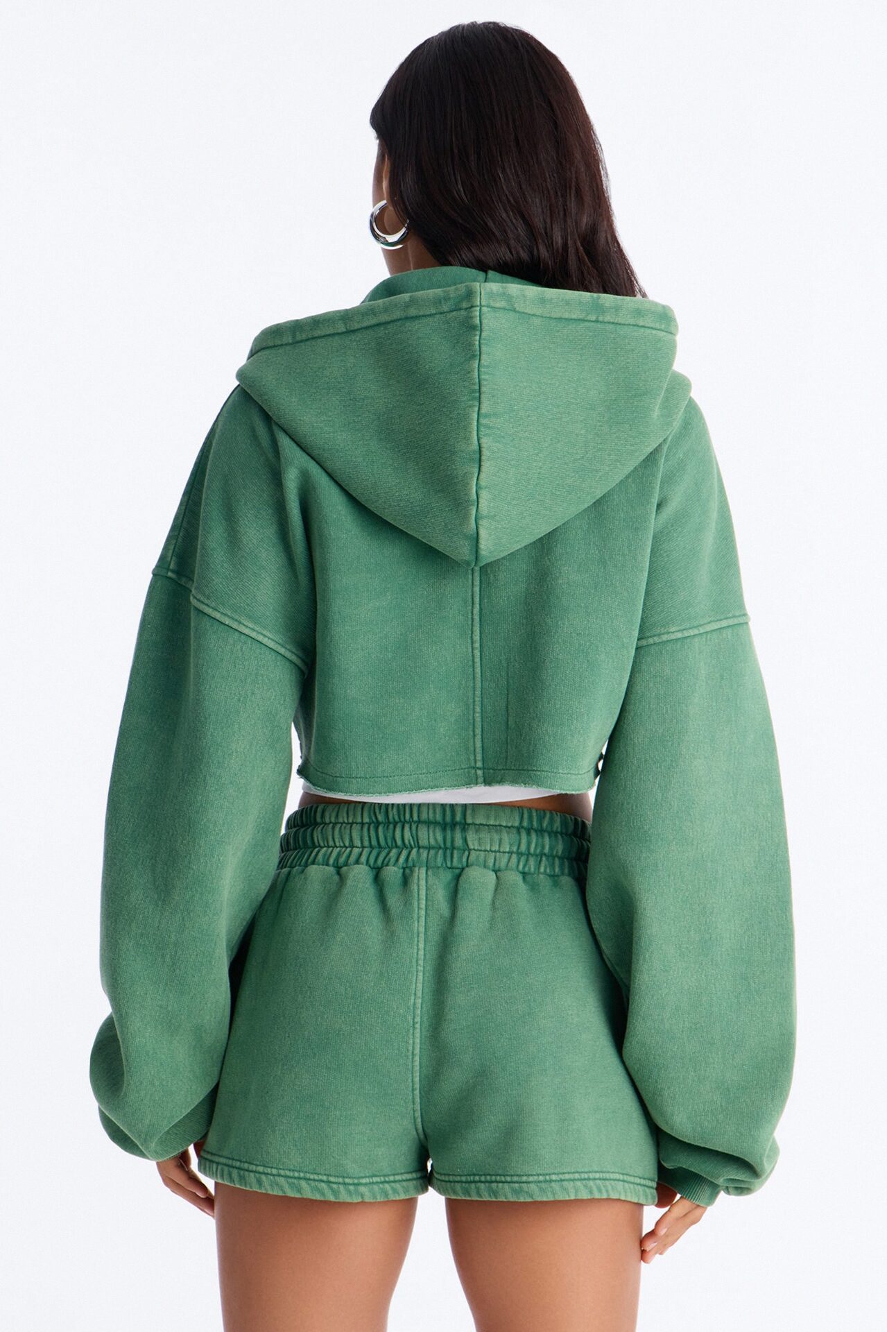 On The Go Washed Short Set - Green