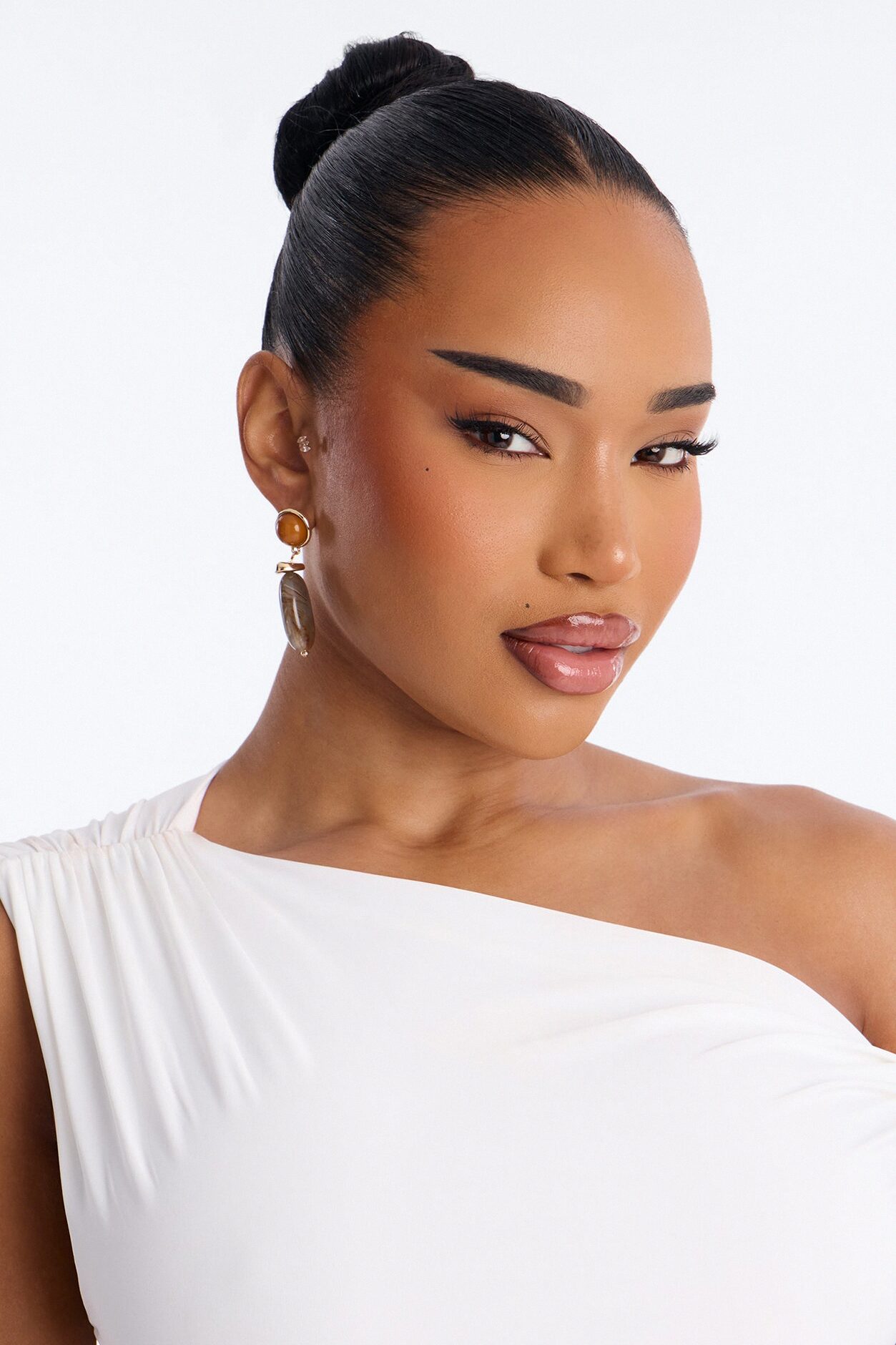 Opal Ray Drop Earrings - Grey/combo