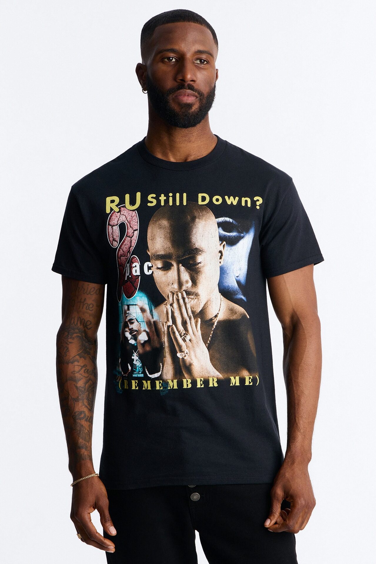 2pac R U Still Down Short Sleeve Tee - Black