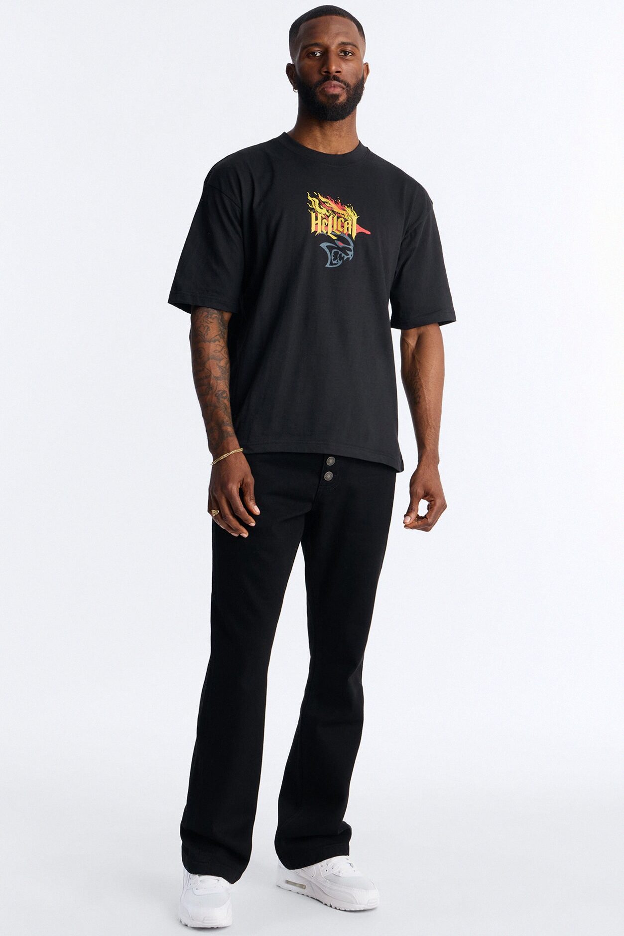 Dodge Hellcat Born Bold Short Sleeve Tee - Black