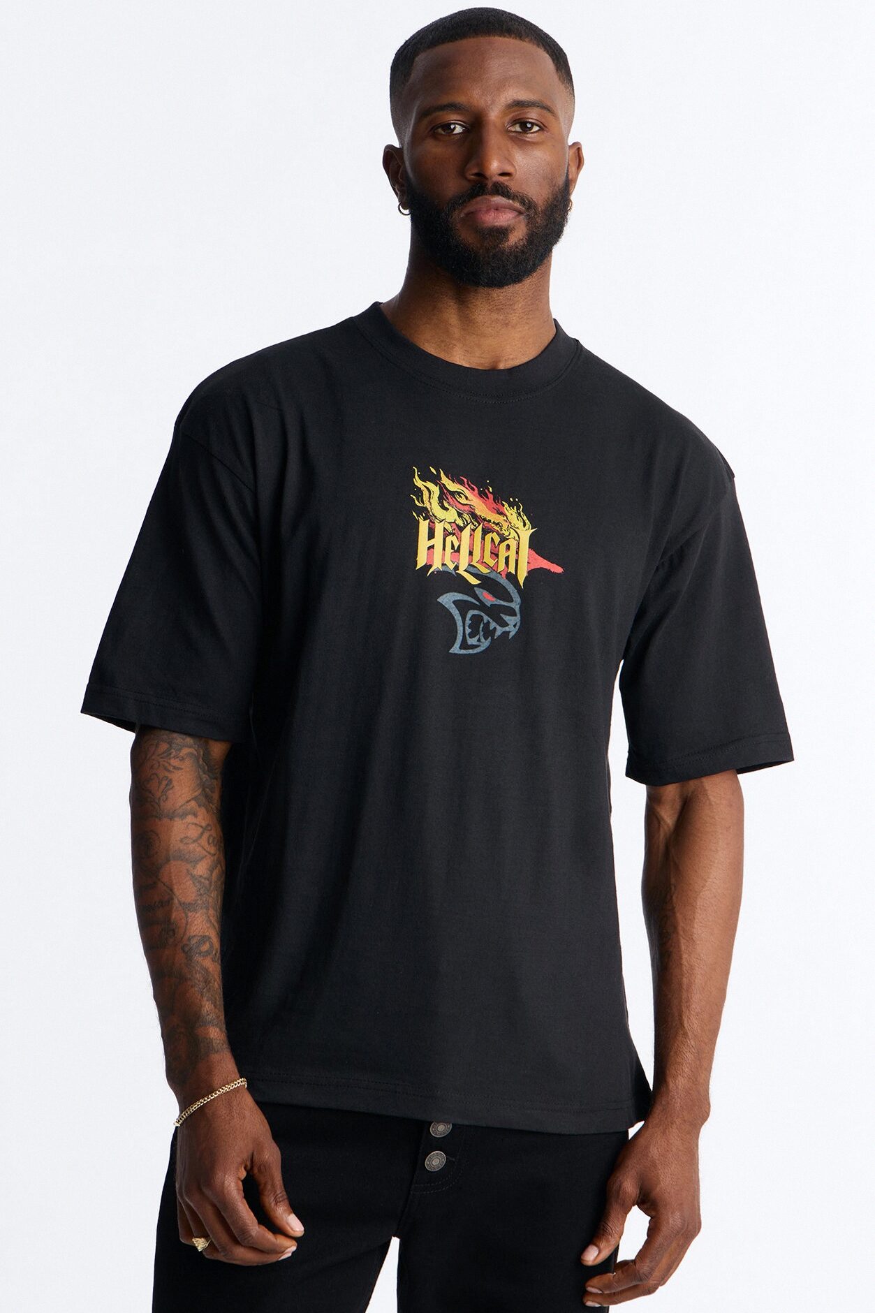 Dodge Hellcat Born Bold Short Sleeve Tee - Black