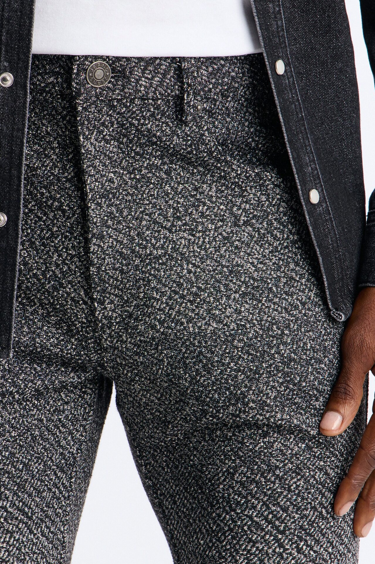 Stacked Slim Flare Tapestry Jean - Grey