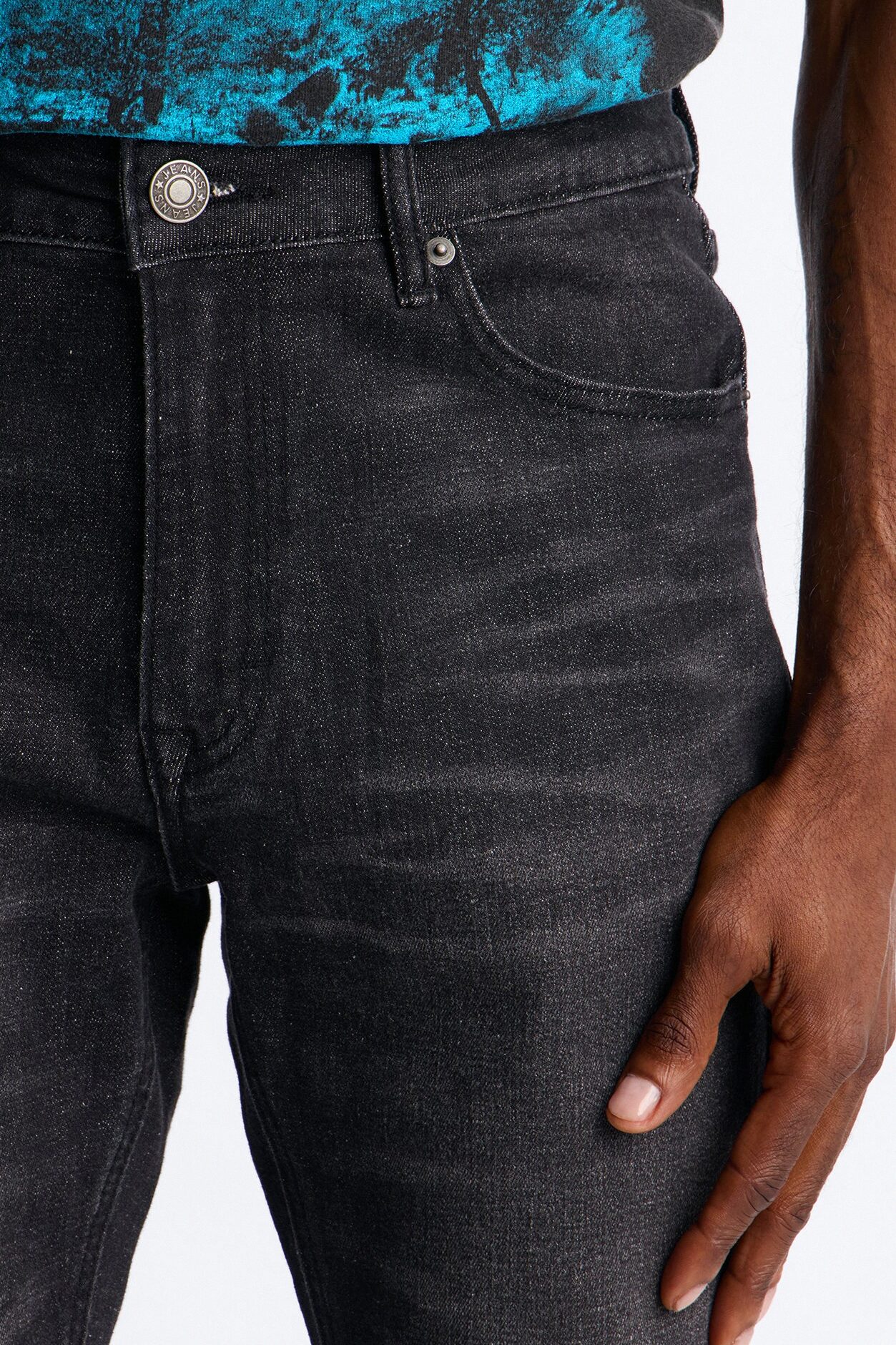 Essential Stacked Skinny Flare Stretch Jean - Black Wash