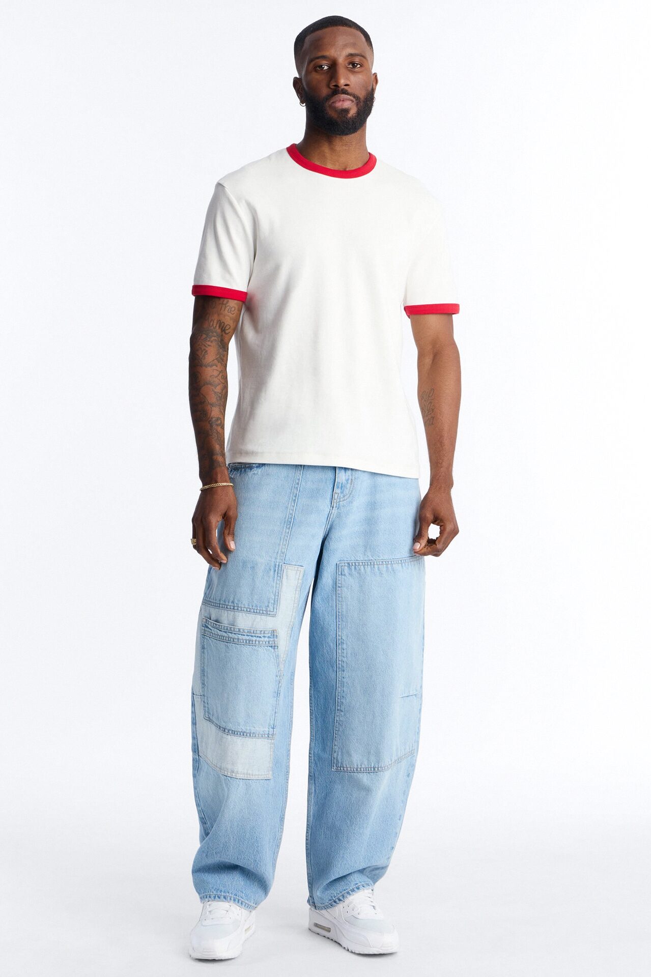 Barrel Downtown Patch Jean - Light Blue Wash