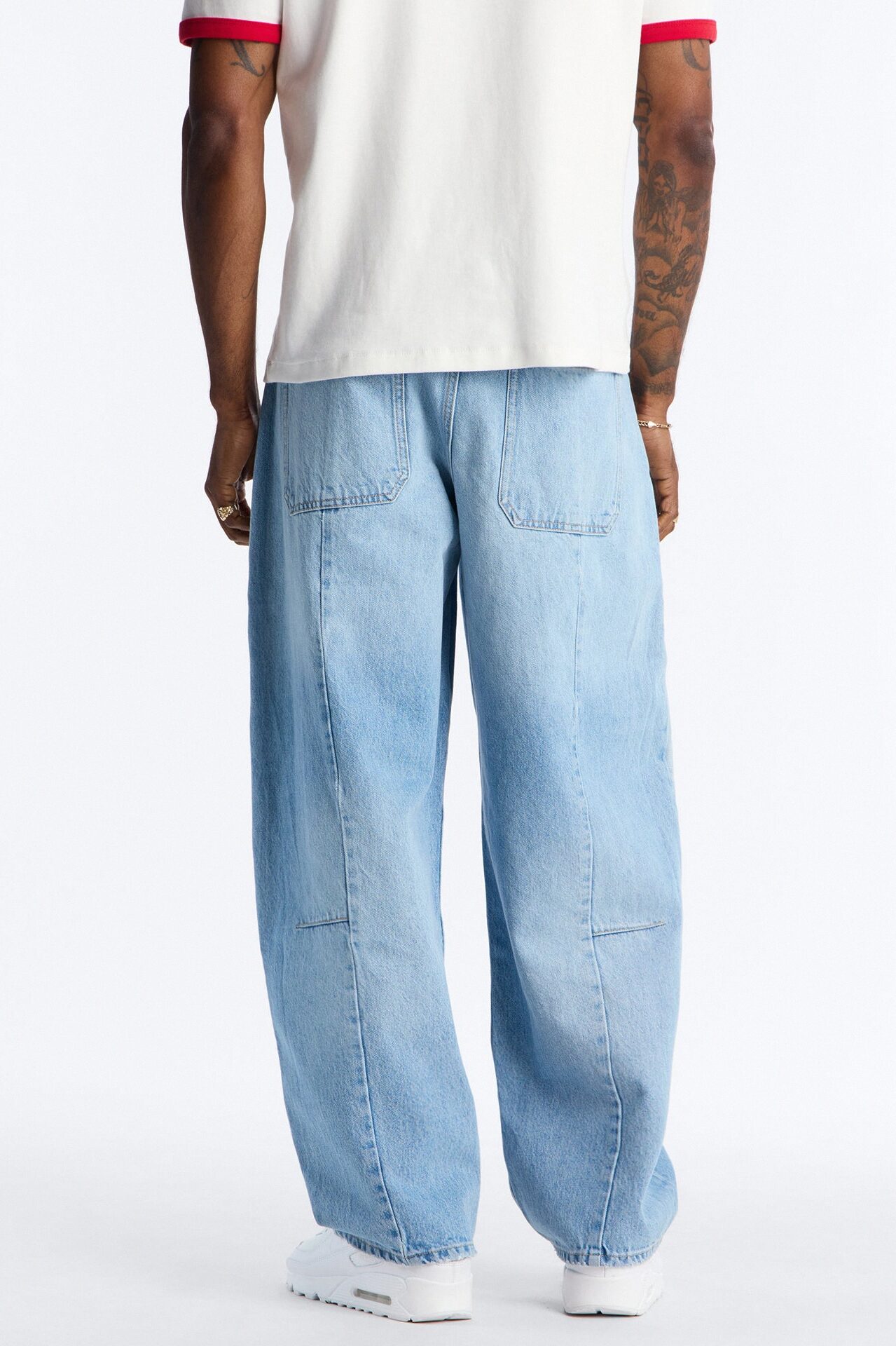 Barrel Downtown Patch Jean - Light Blue Wash
