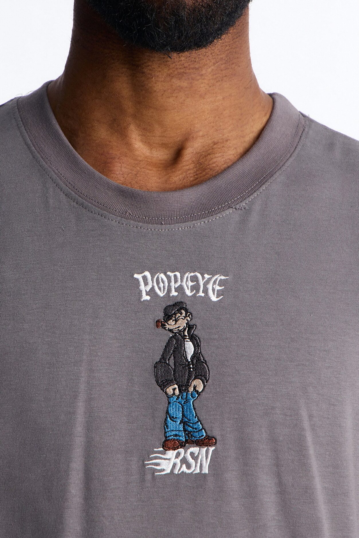 Popeye Old Skool Short Sleeve Tee - Grey