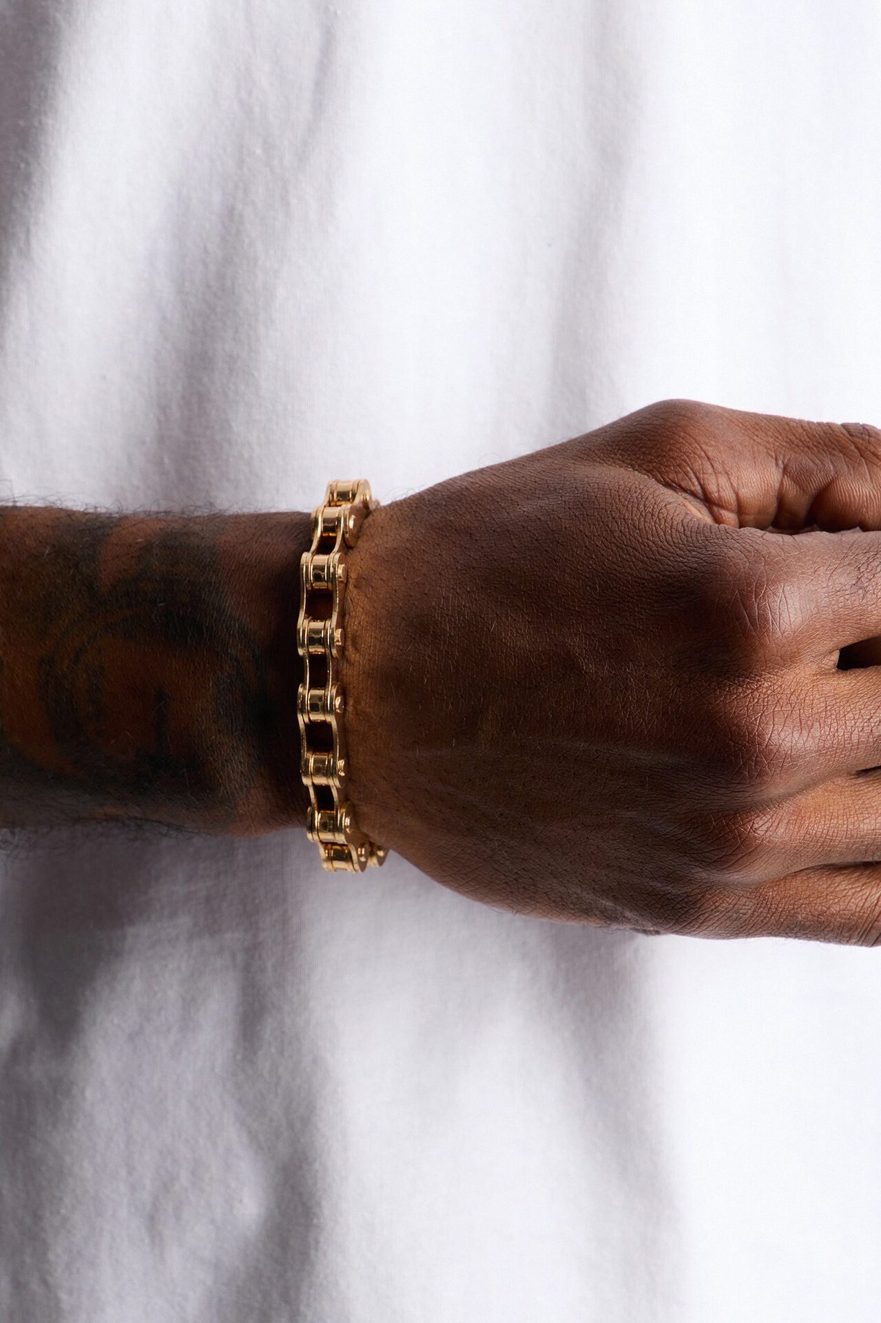 Maverick Bike Chain Link Bracelet - Gold