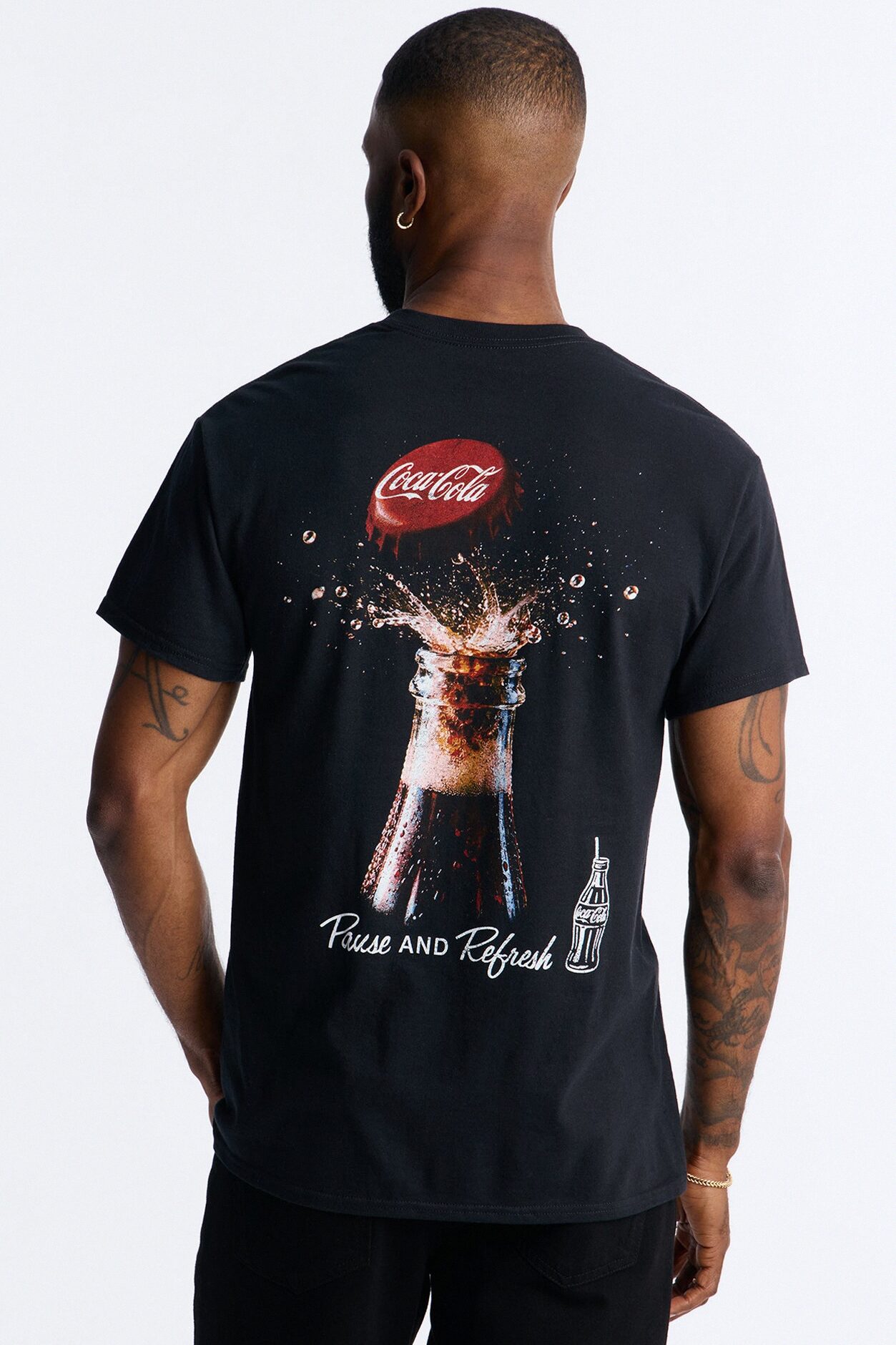Coca Cola Refresh Heavy Weight Short Sleeve Tee - Black