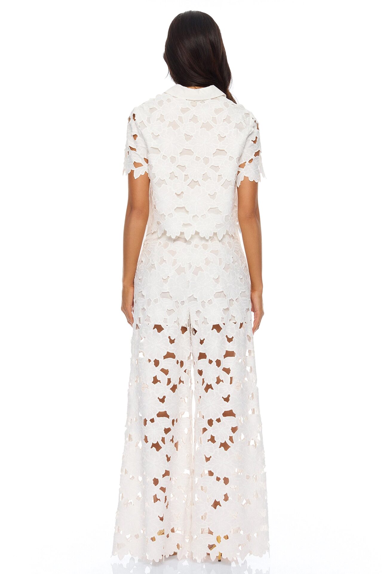 Kierra Short Sleeve Embroidered Top - White