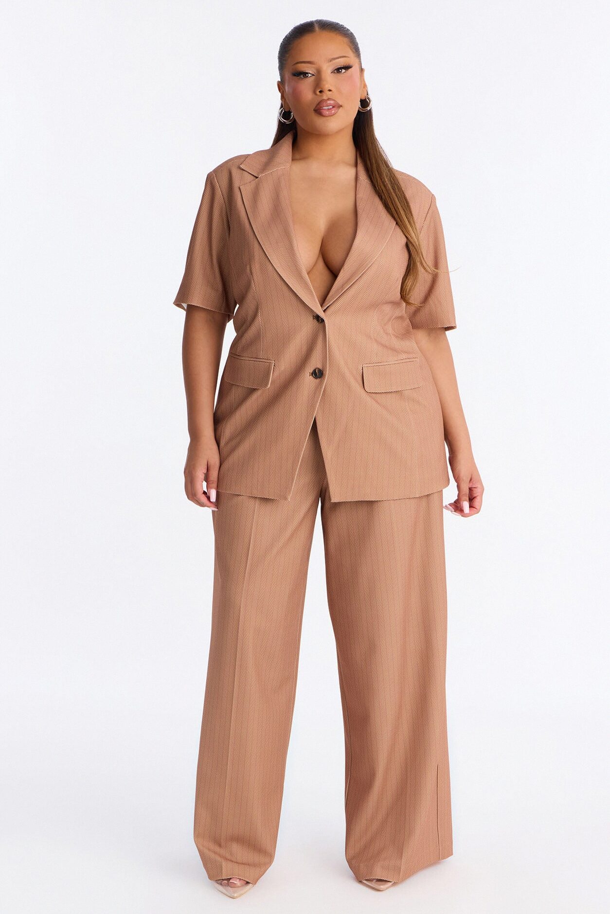 Command The Room Blazer Pant Set - Camel