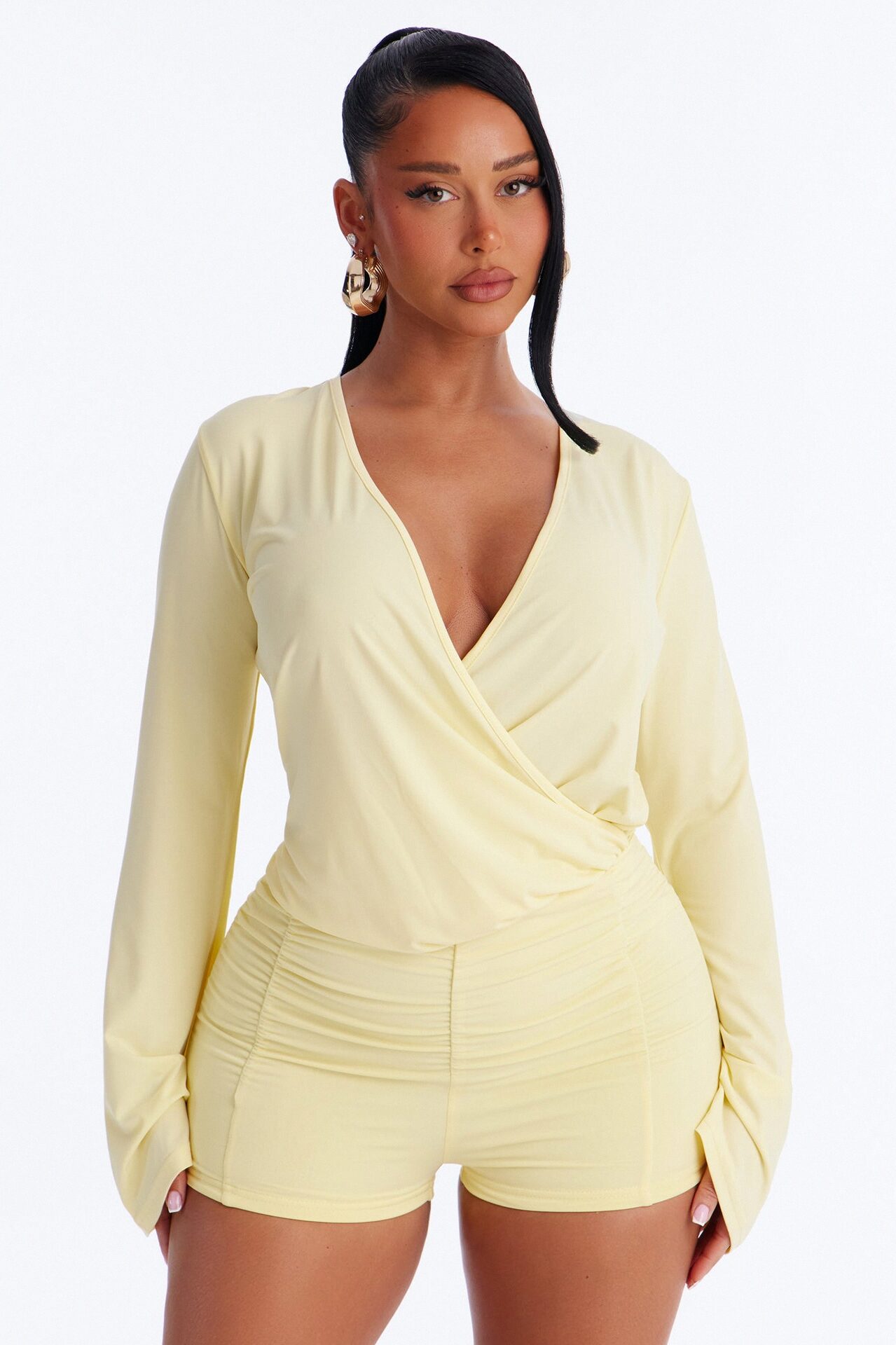 Nora Micro Short Romper - Yellow
