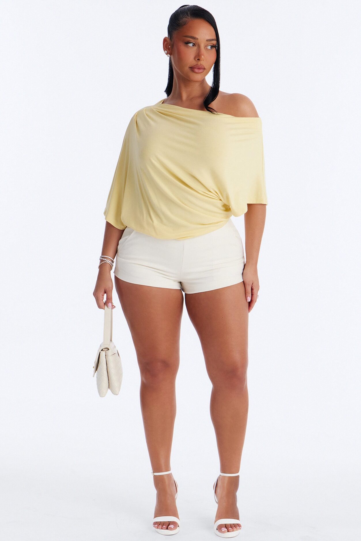 Flatter Me Off Shoulder Bodysuit - Butter Yellow