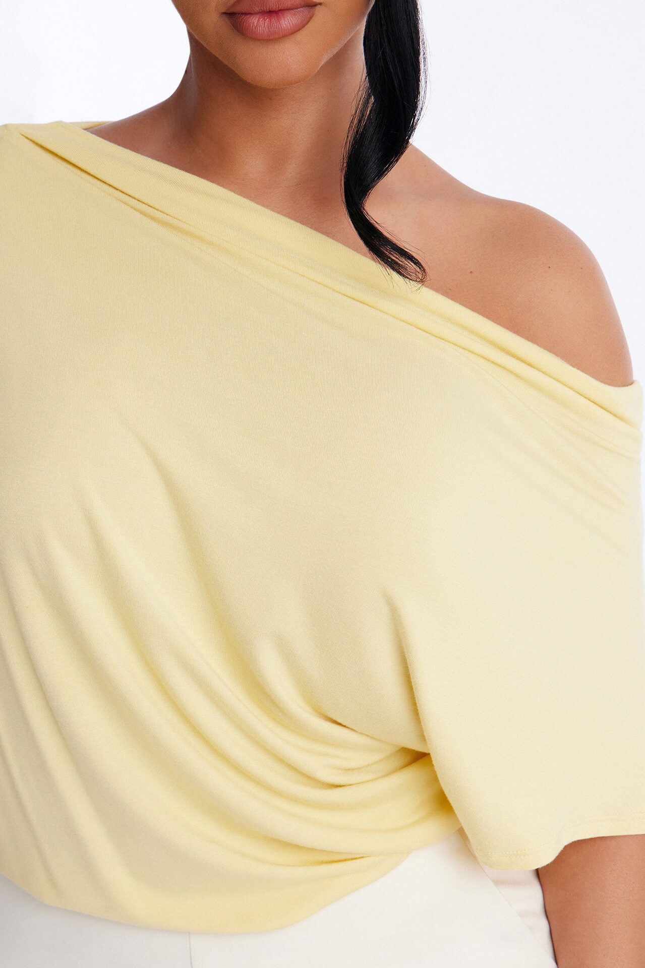 Flatter Me Off Shoulder Bodysuit - Butter Yellow