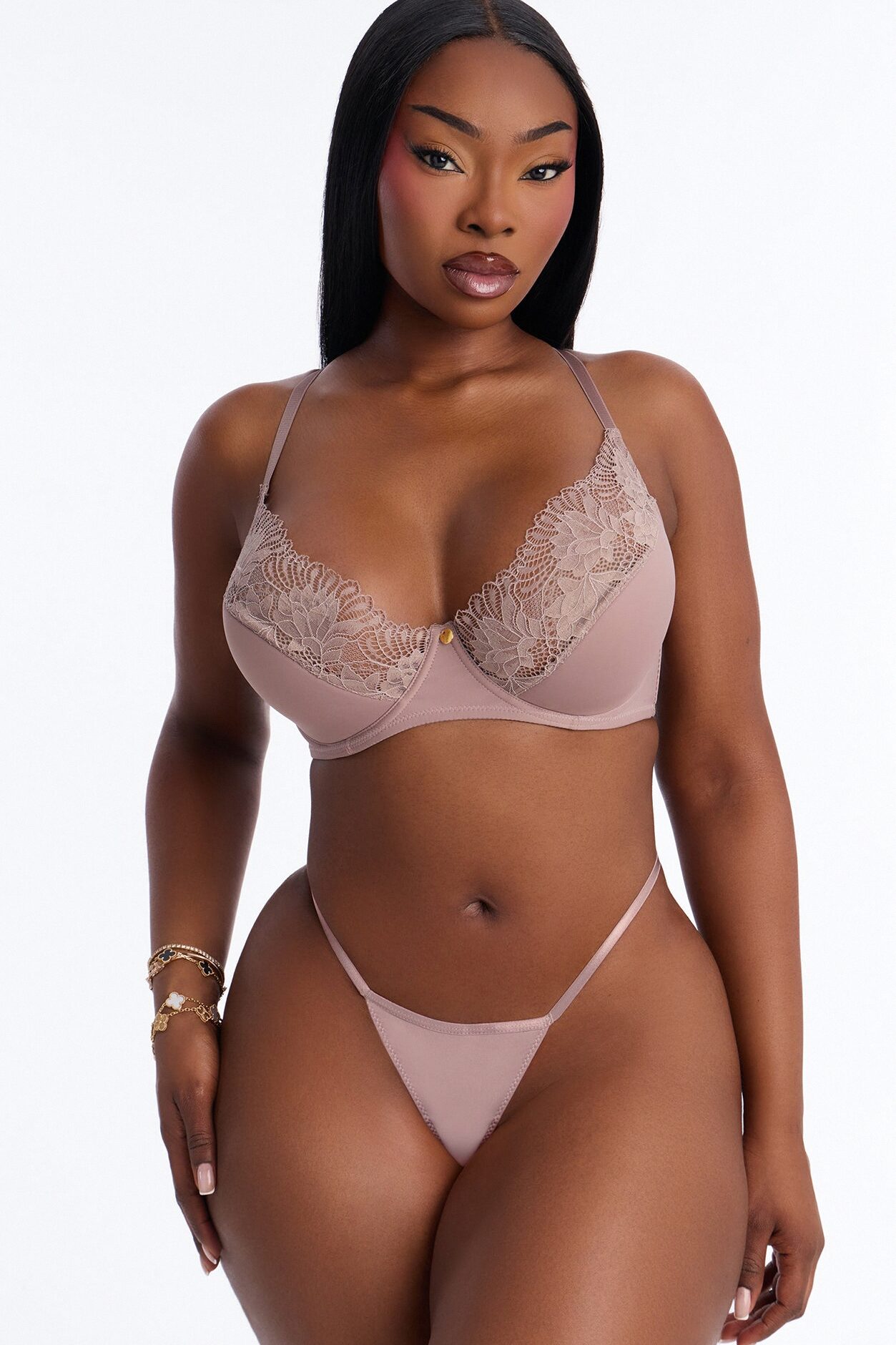 Daydream Daze Mesh Push Up Bra - Taupe