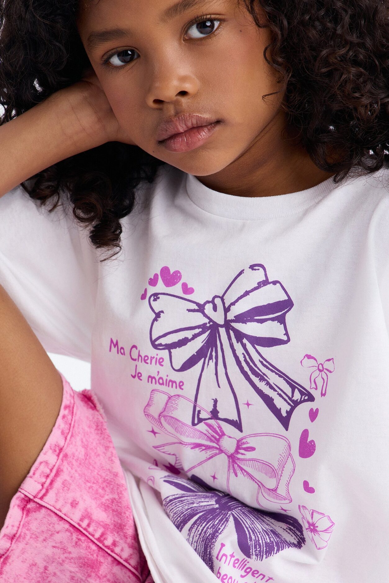 Mini Ma Cherie Short Sleeve Tee - White