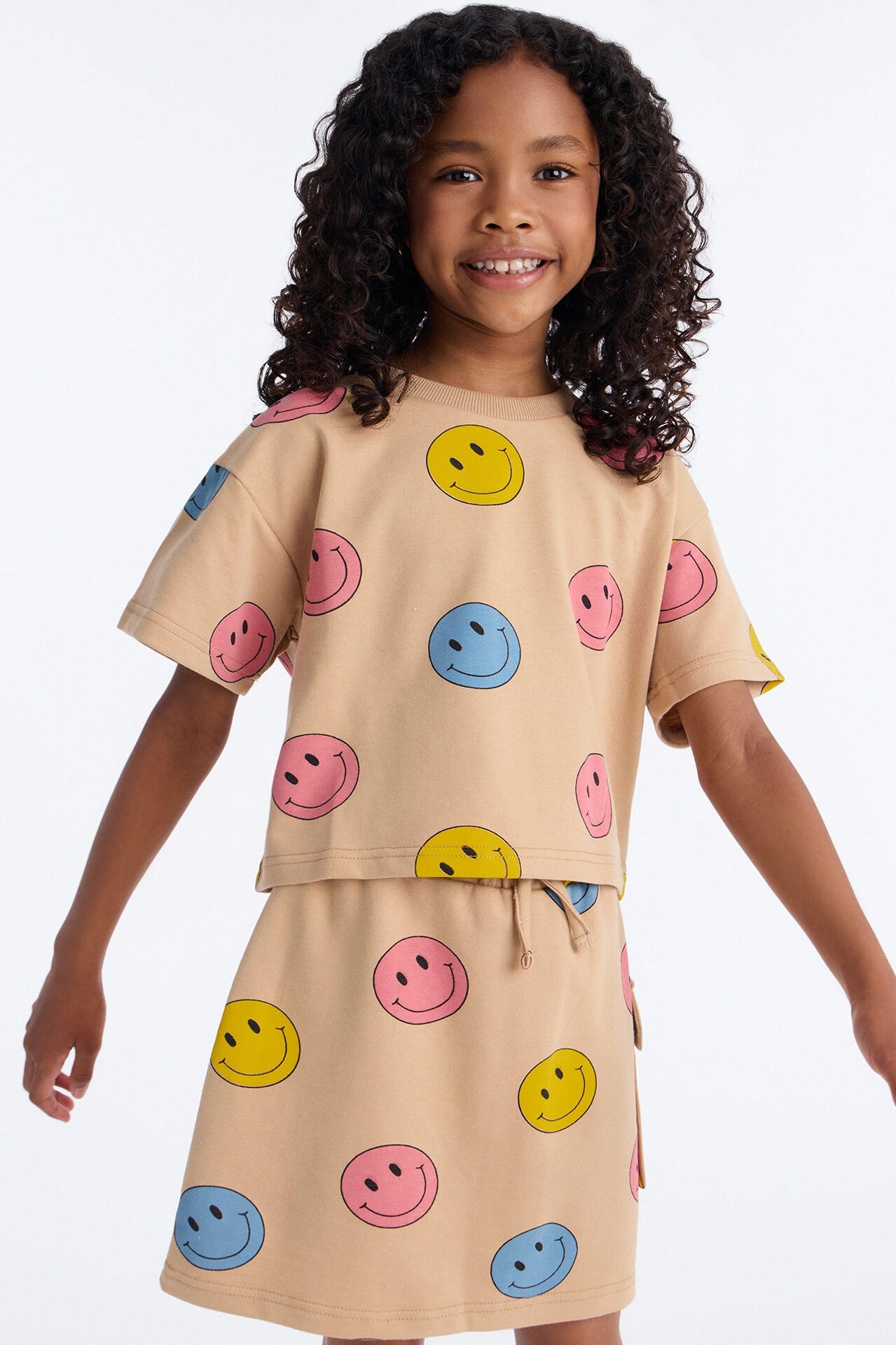 Mini Endless Smiles Skort Set - Sand