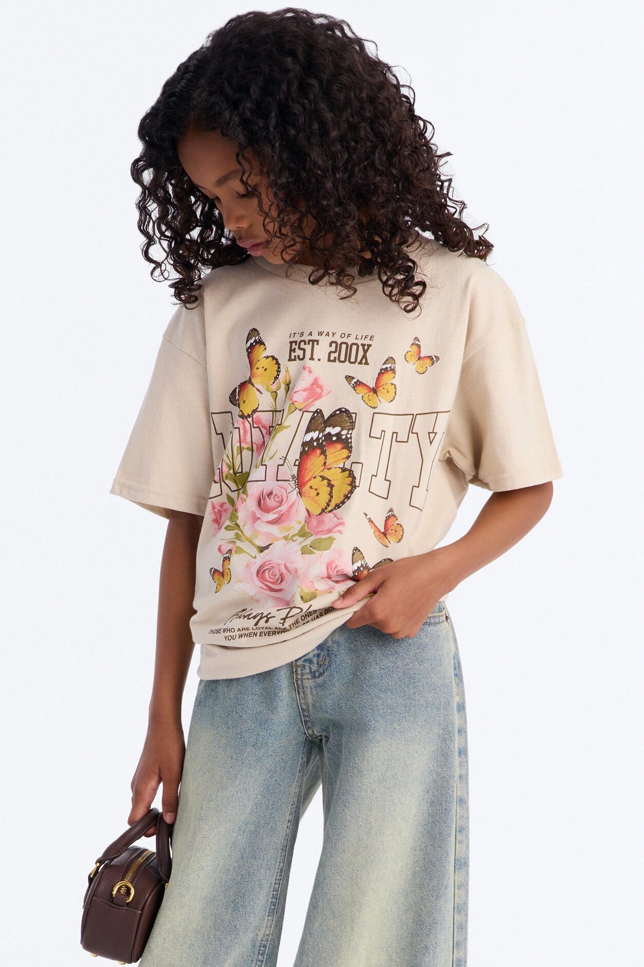Mini Loyalty Always Blessed Tee - Sand