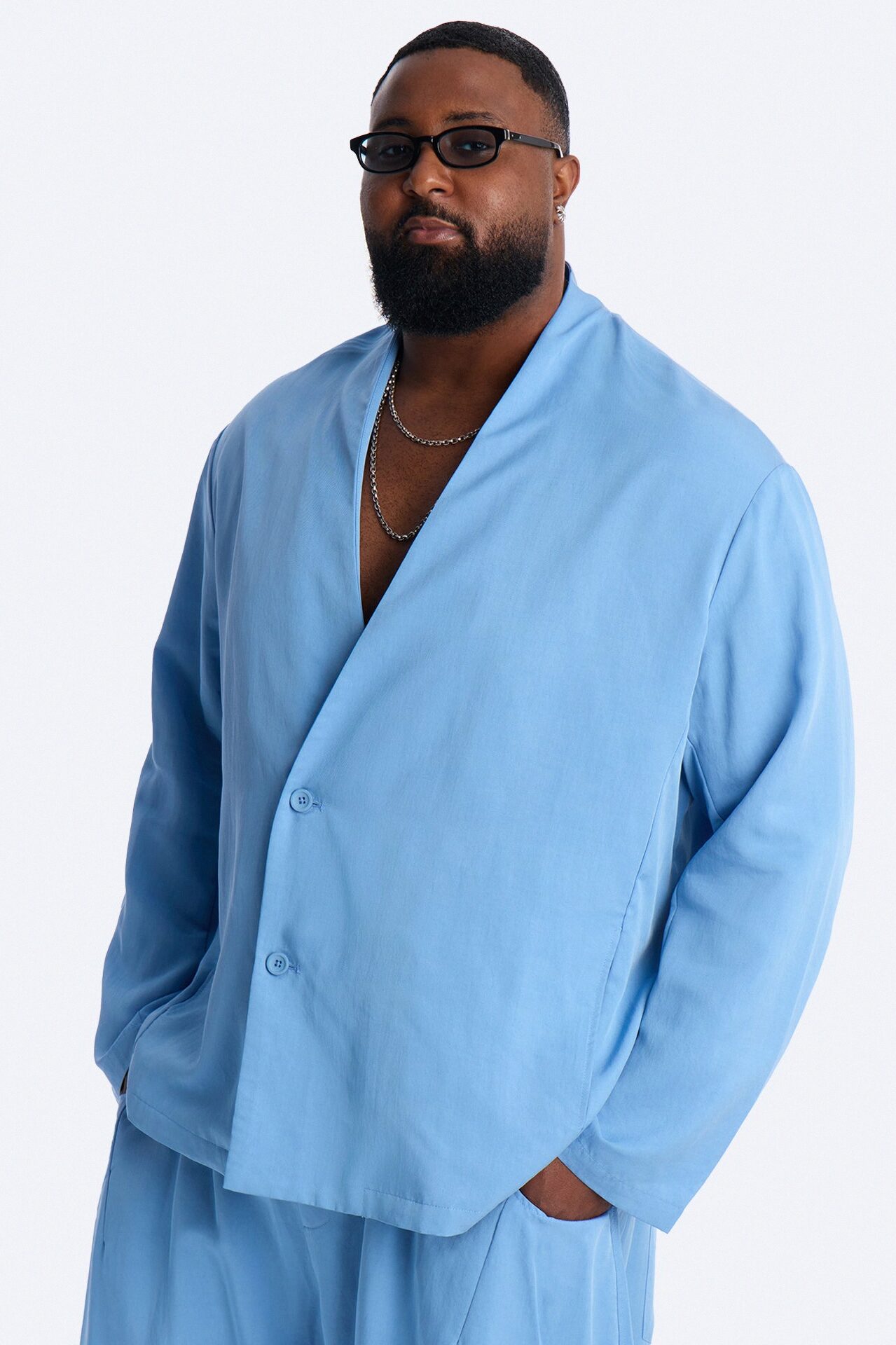 Relaxed St.Tropez Unlined Blazer - Light Blue