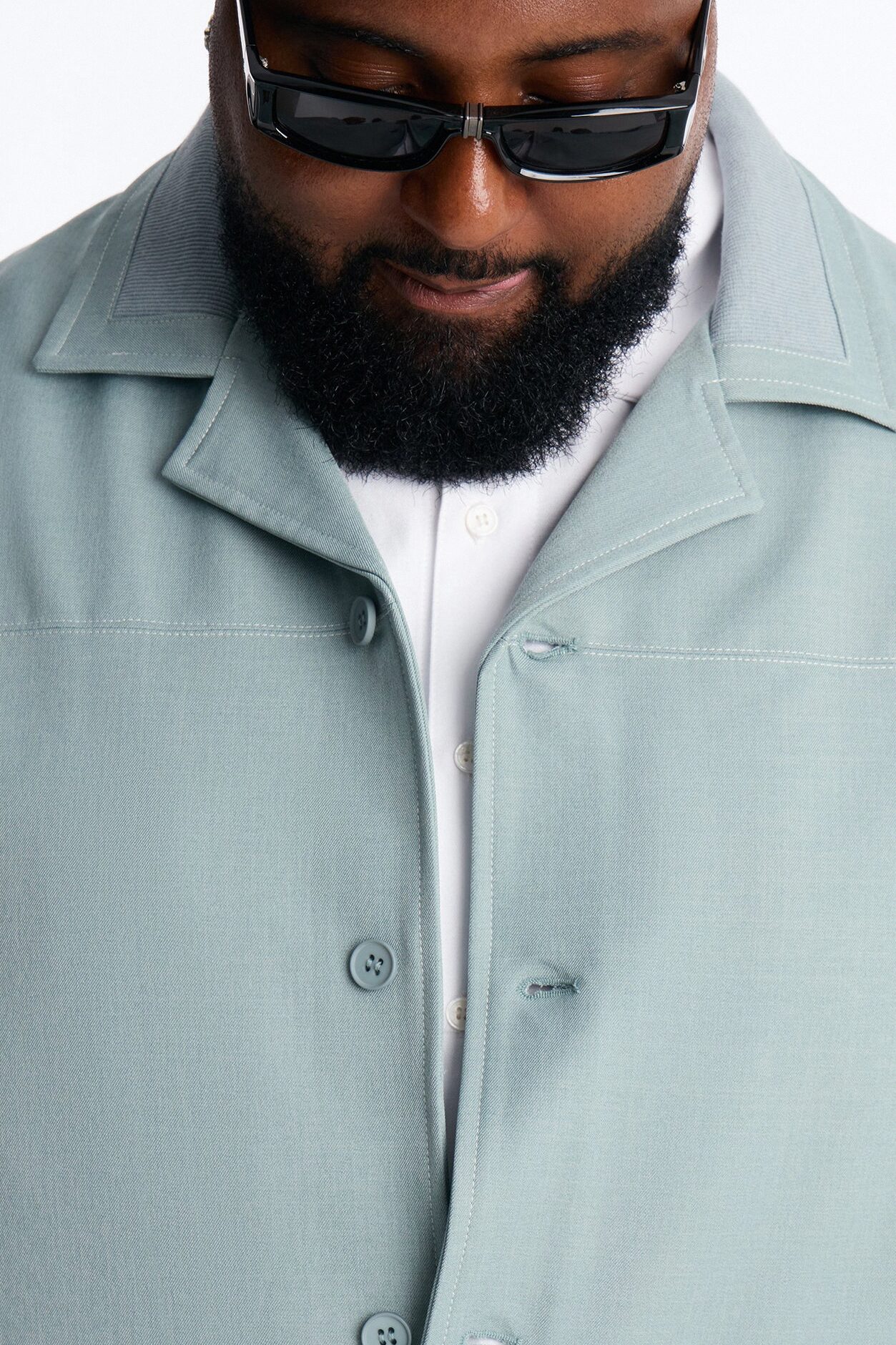 Relaxed Pearson Wave Casual Blazer - Blue