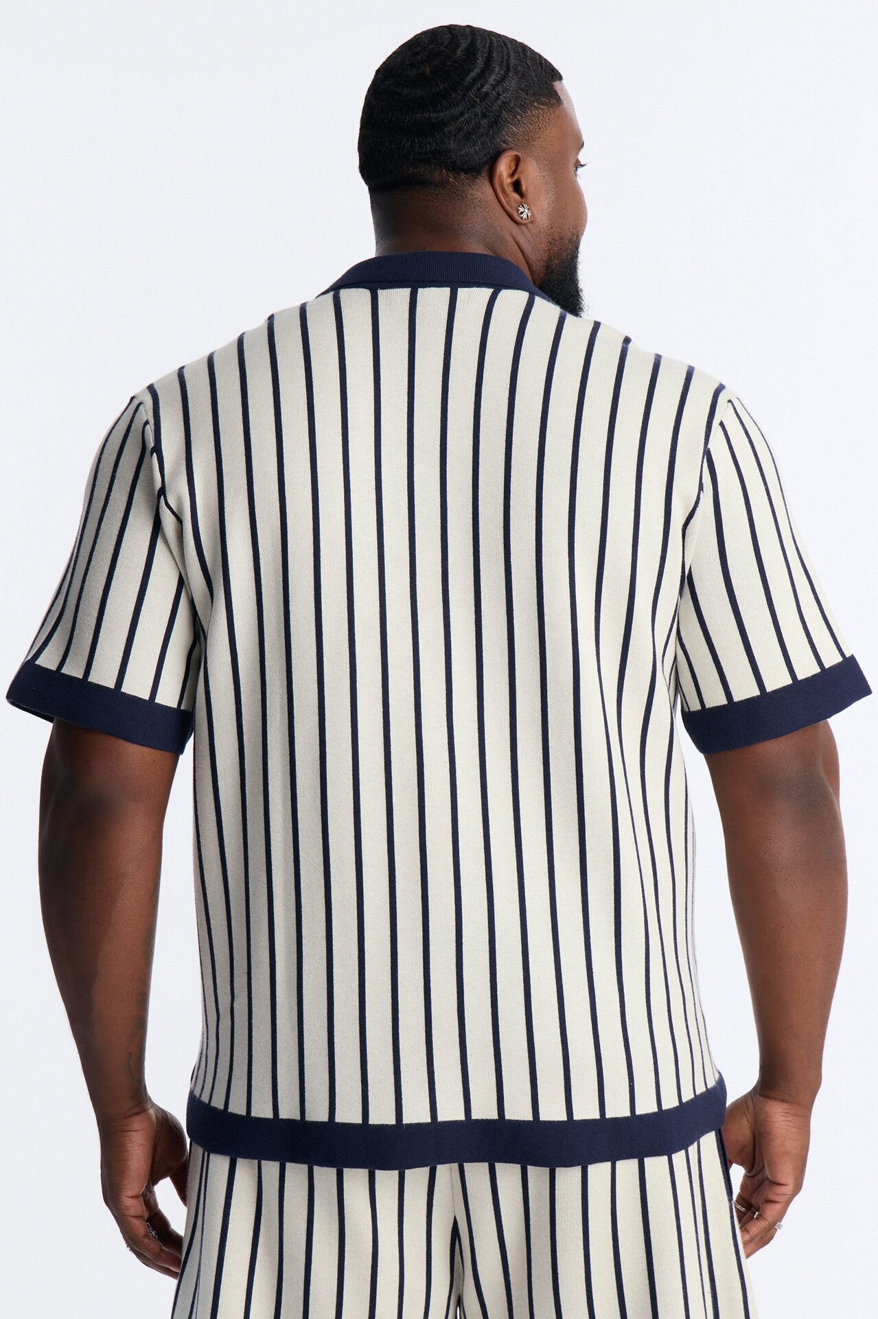Relaxed Estate Stripe Button Up Shirt - Navy