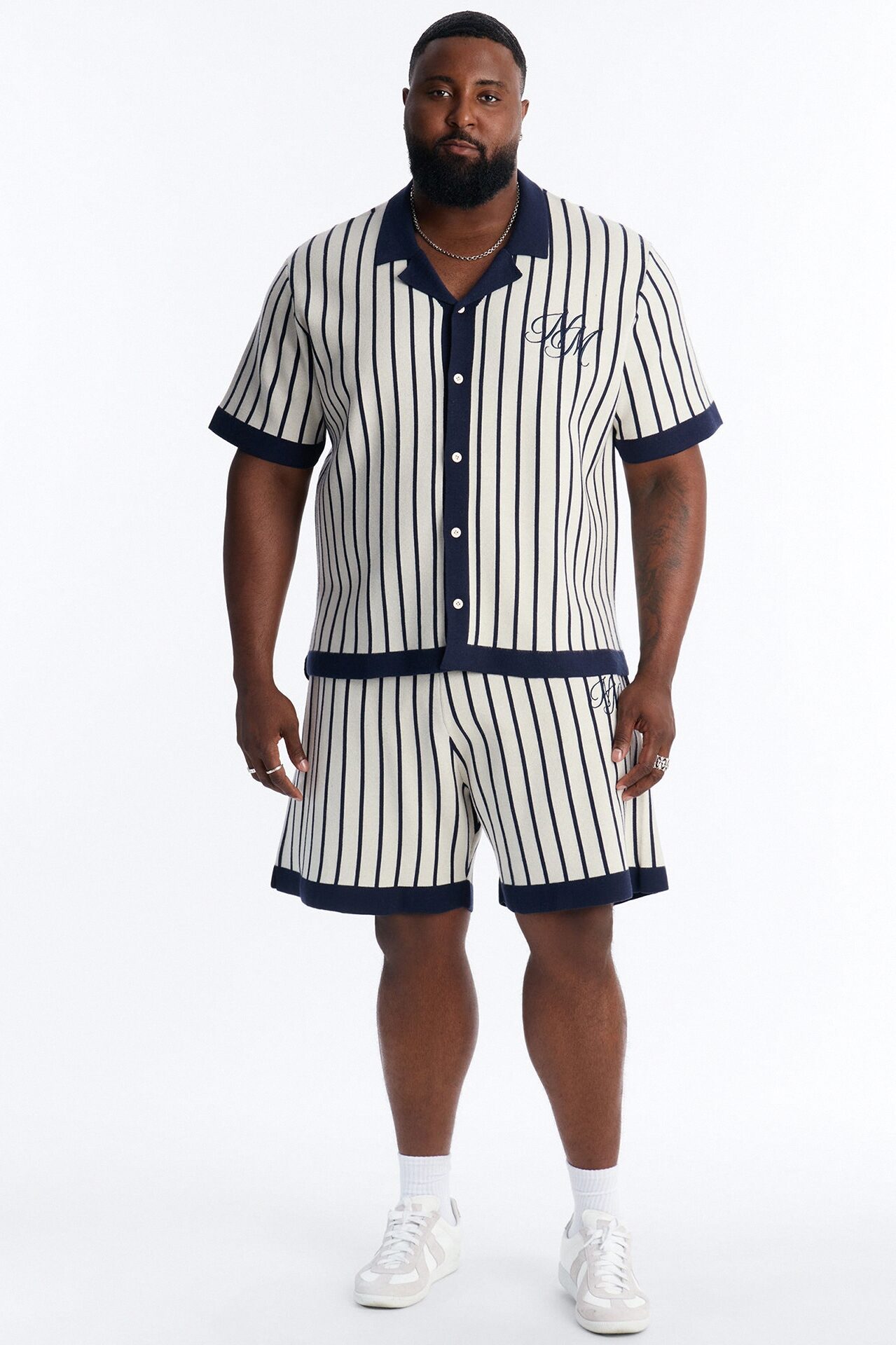 Relaxed Estate Stripe Short - Navy