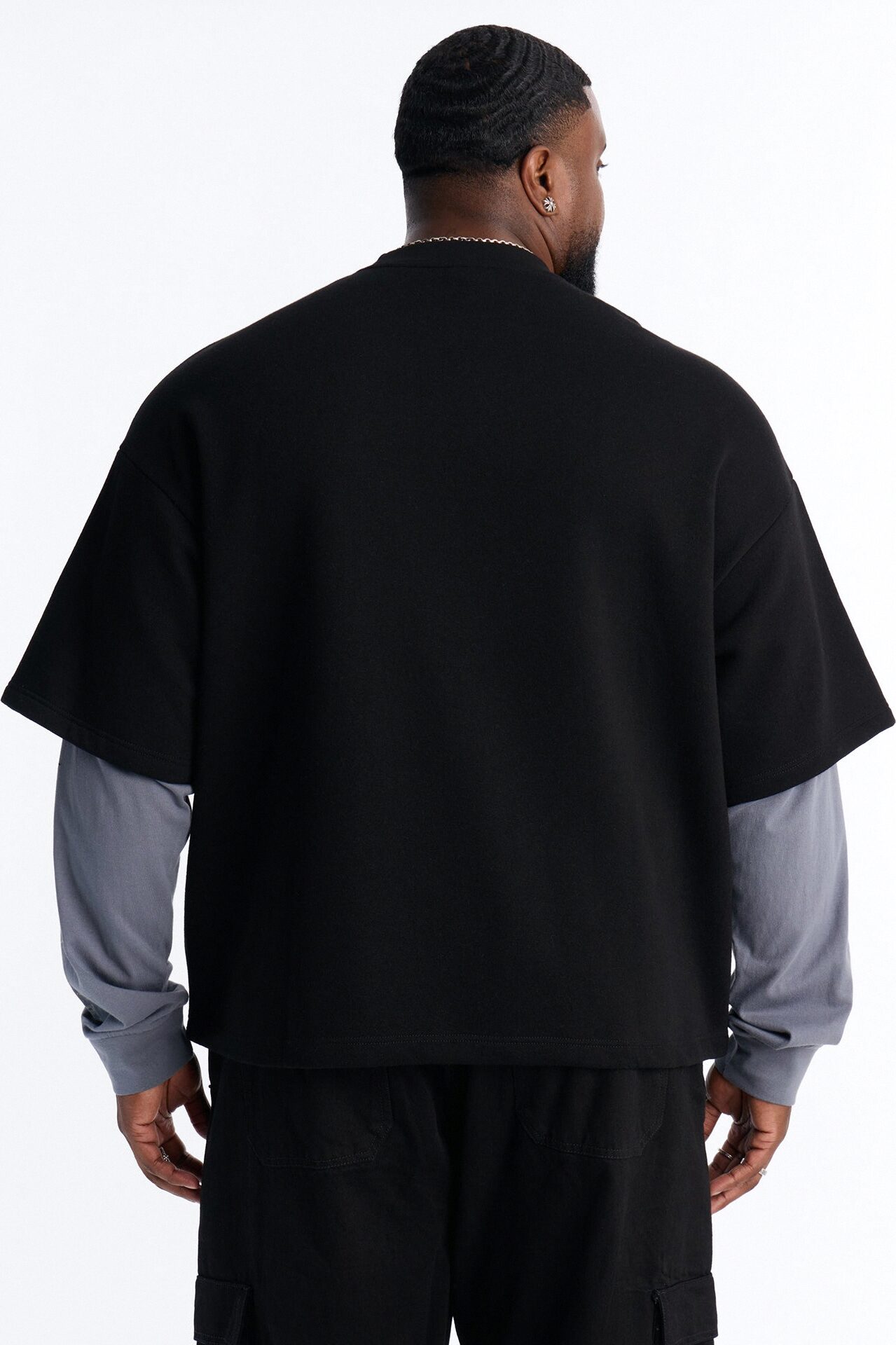 Backstreet Boys Larger Than Life Oversized Fleece Twofer - Black Wash