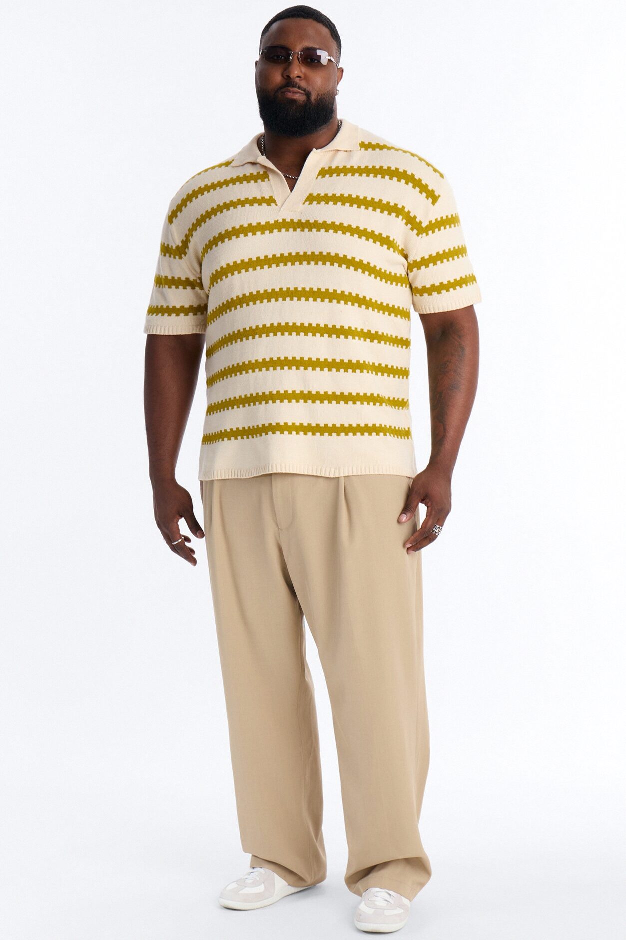 Ripple Stripe Johnny Polo - Green
