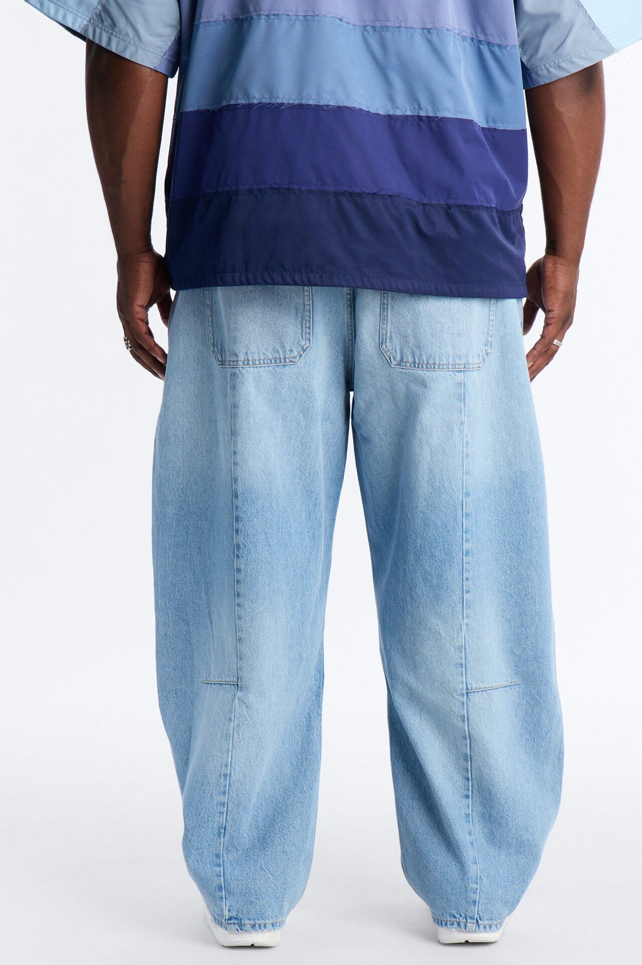 Barrel Downtown Patch Jean - Light Blue Wash