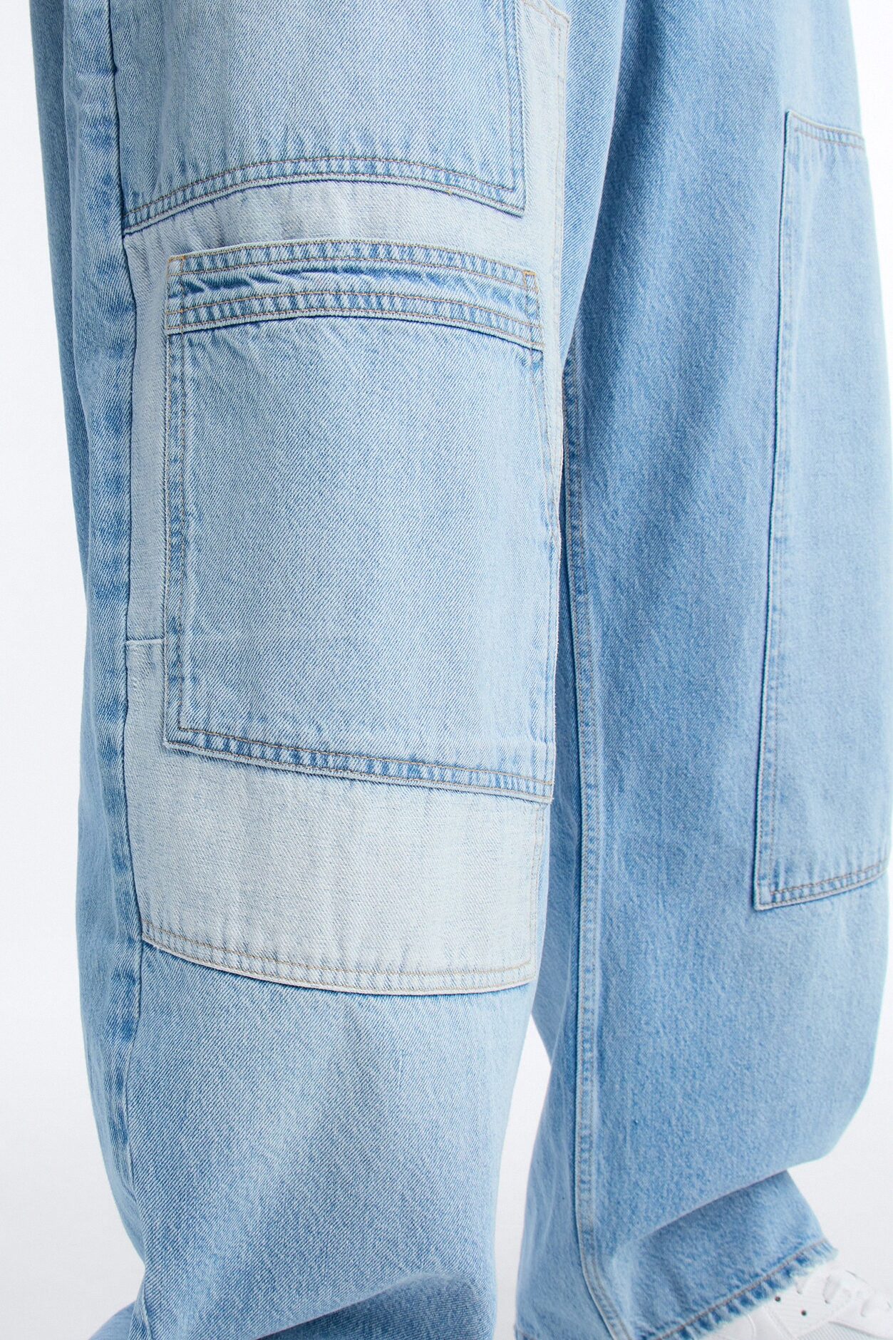 Barrel Downtown Patch Jean - Light Blue Wash