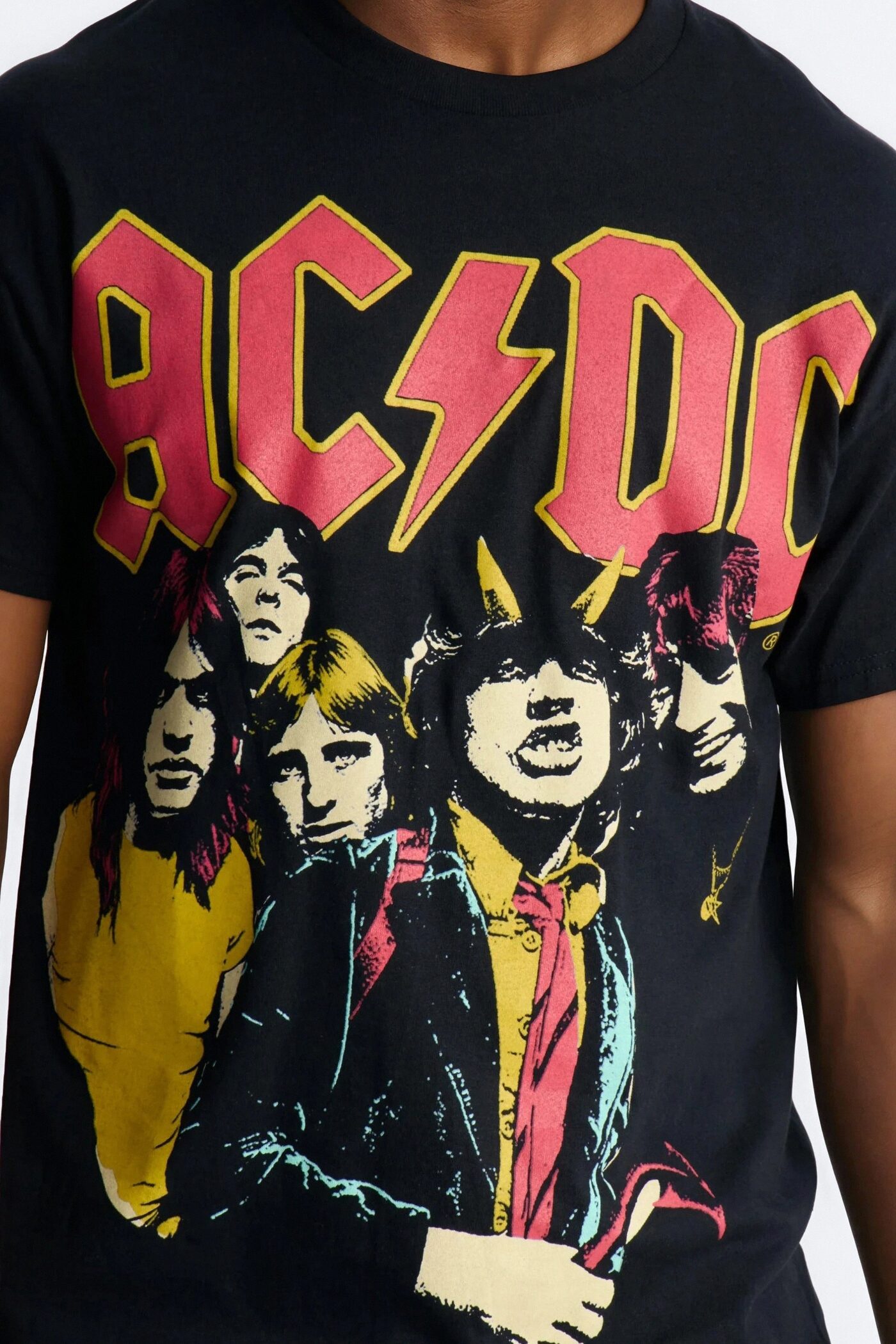 ACDC Highway To Hell All Over Print Short Sleeve Tee - Black