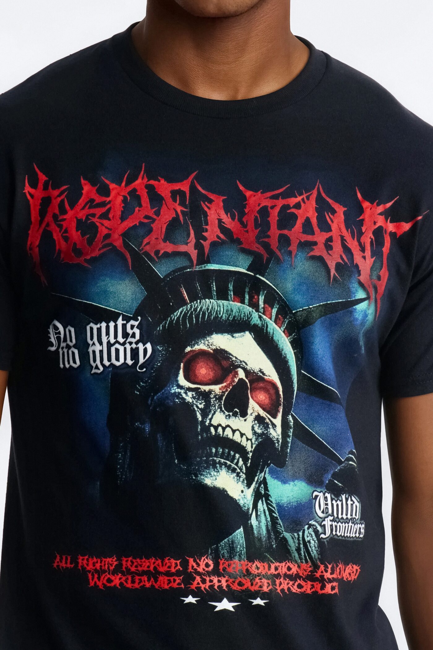 Repentant Skull Graphic Short Sleeve Tee - Black
