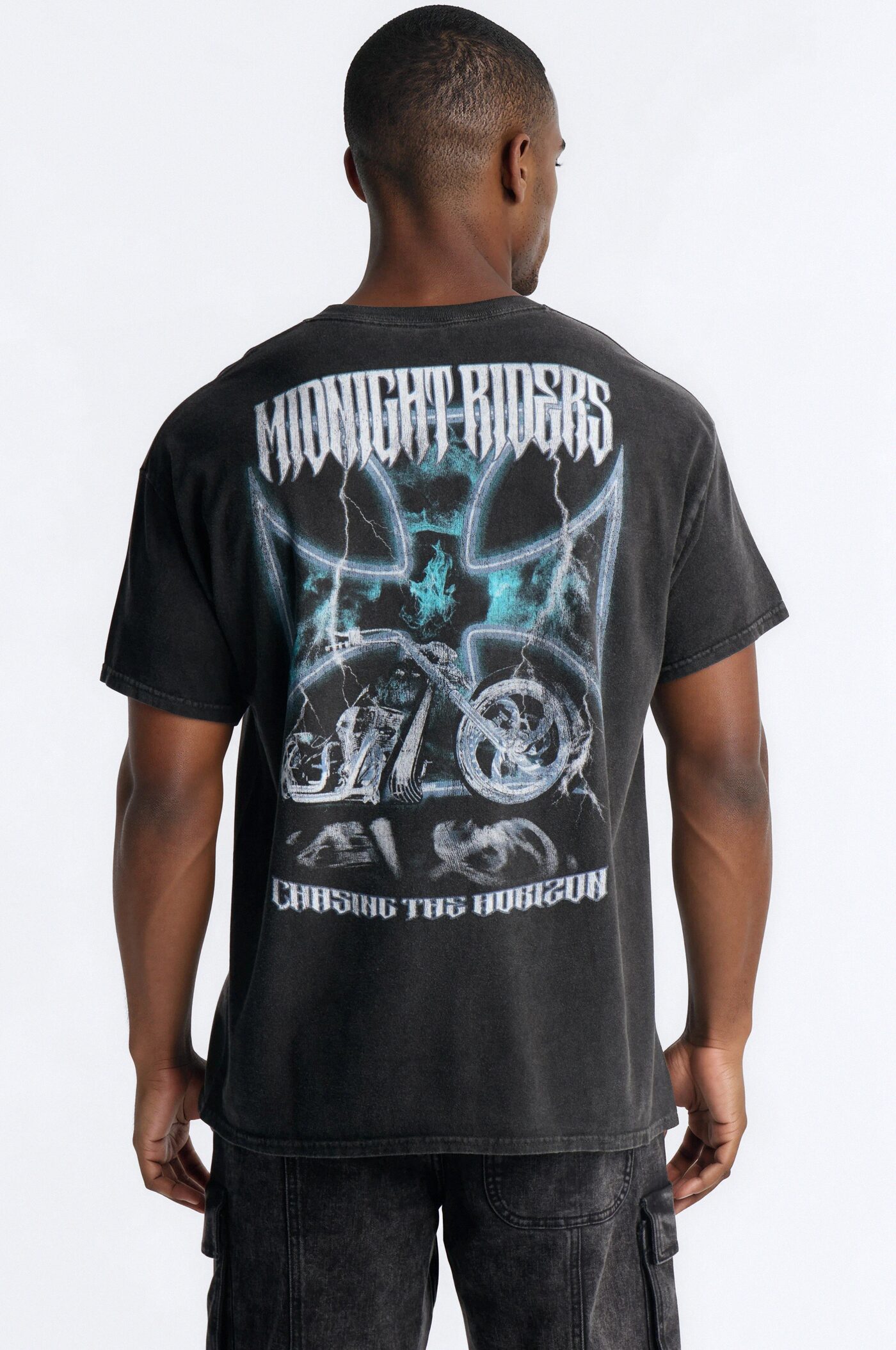 West Coast Outlaw Vintage Oversized Short Sleeve Tee - Black