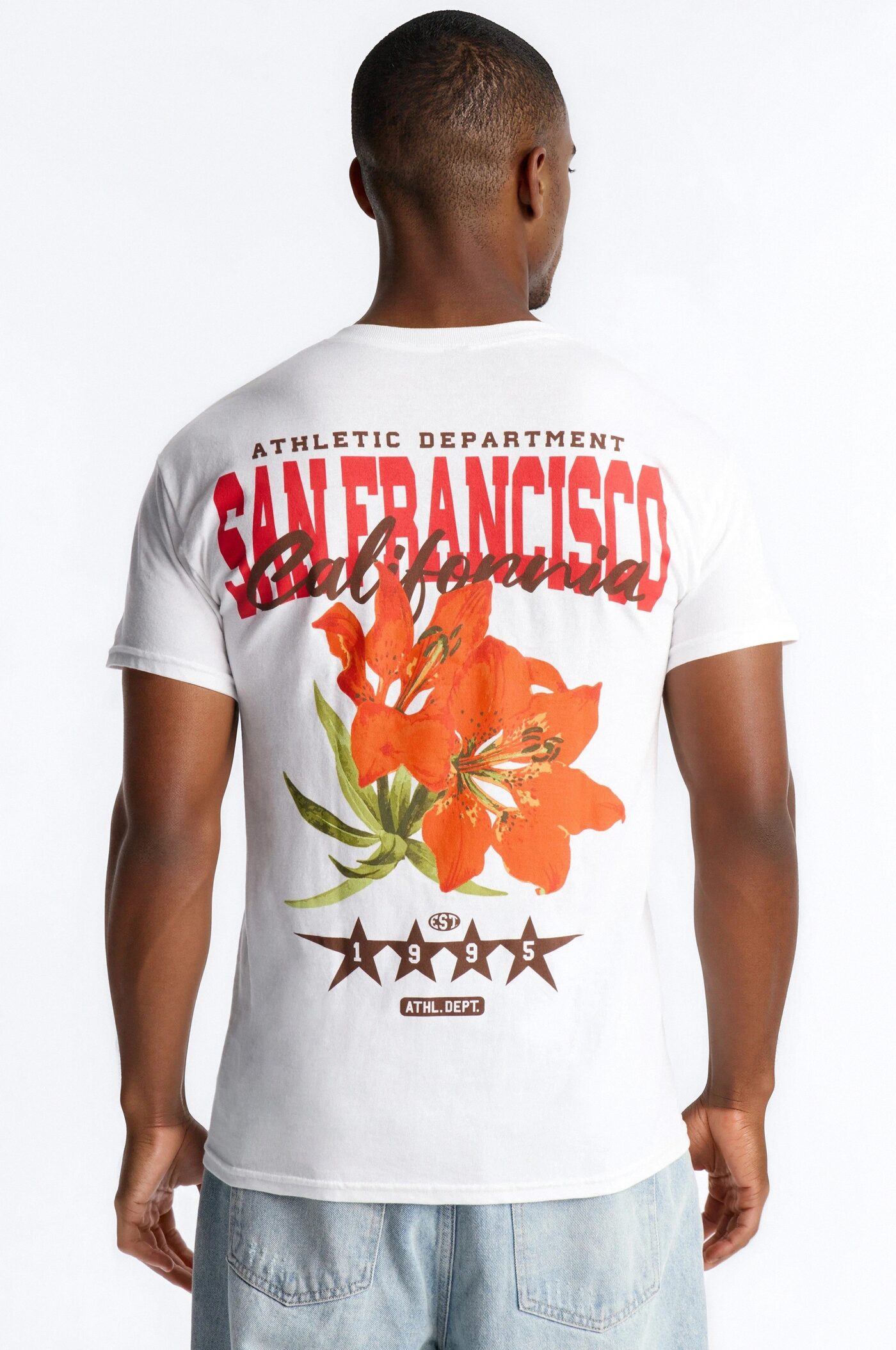 San Francisco Flower Graphic Short Sleeve Tee - White