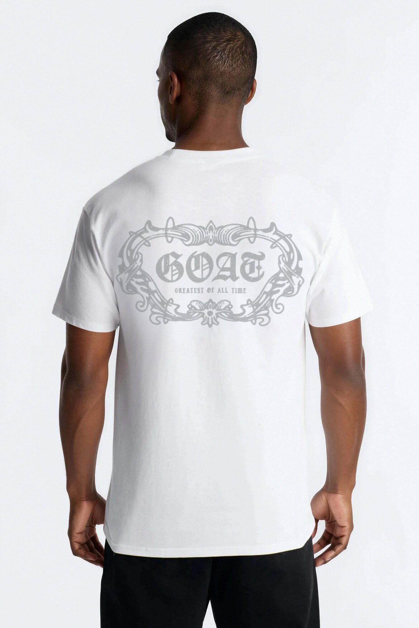 Gothic Goat Oversized Short Sleeve Tee - White