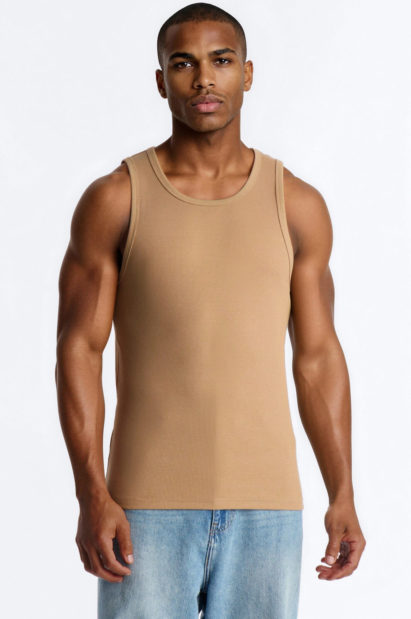 Classic Ribbed Tank Top - Chocolate