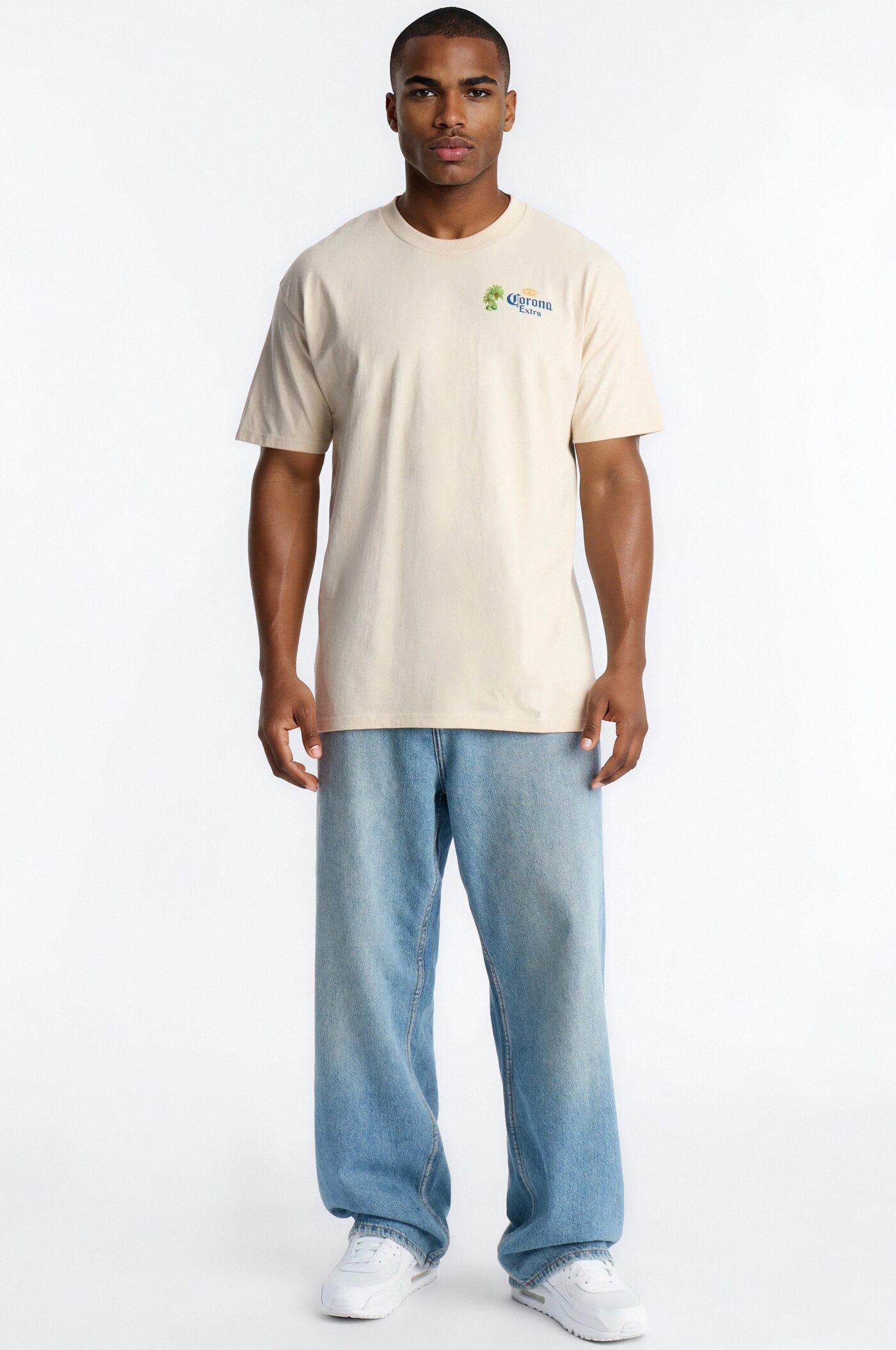 Corona Extra Oversized Short Sleeve Tee - Natural