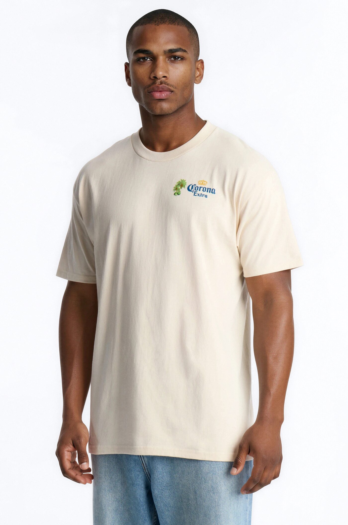 Corona Extra Oversized Short Sleeve Tee - Natural