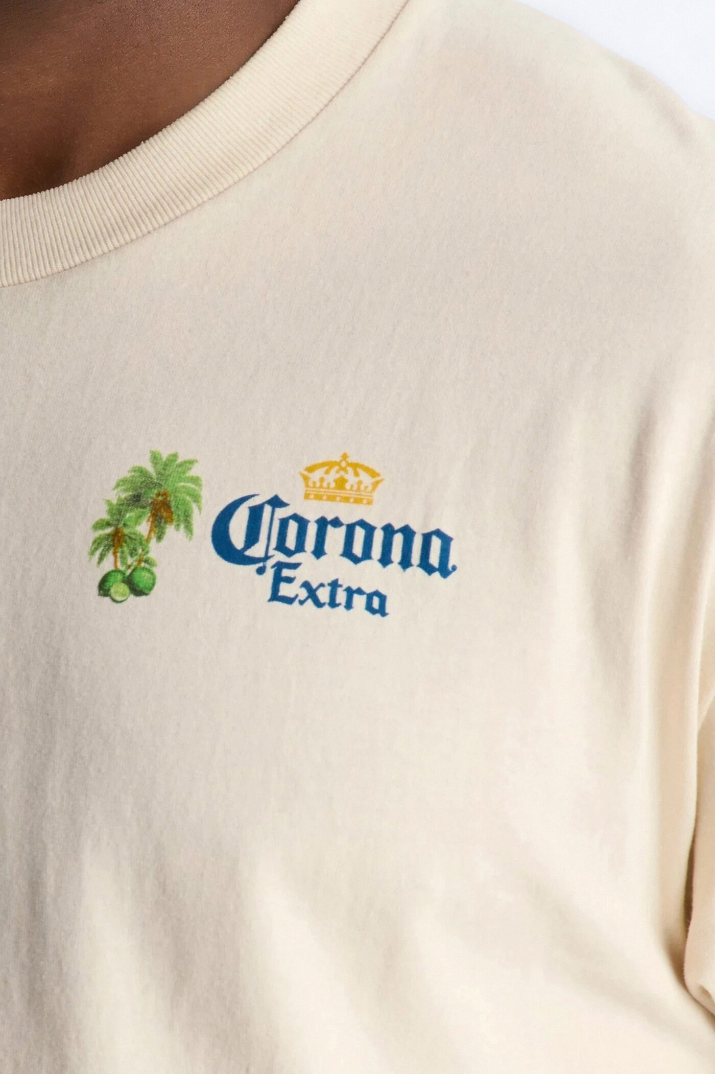 Corona Extra Oversized Short Sleeve Tee - Natural