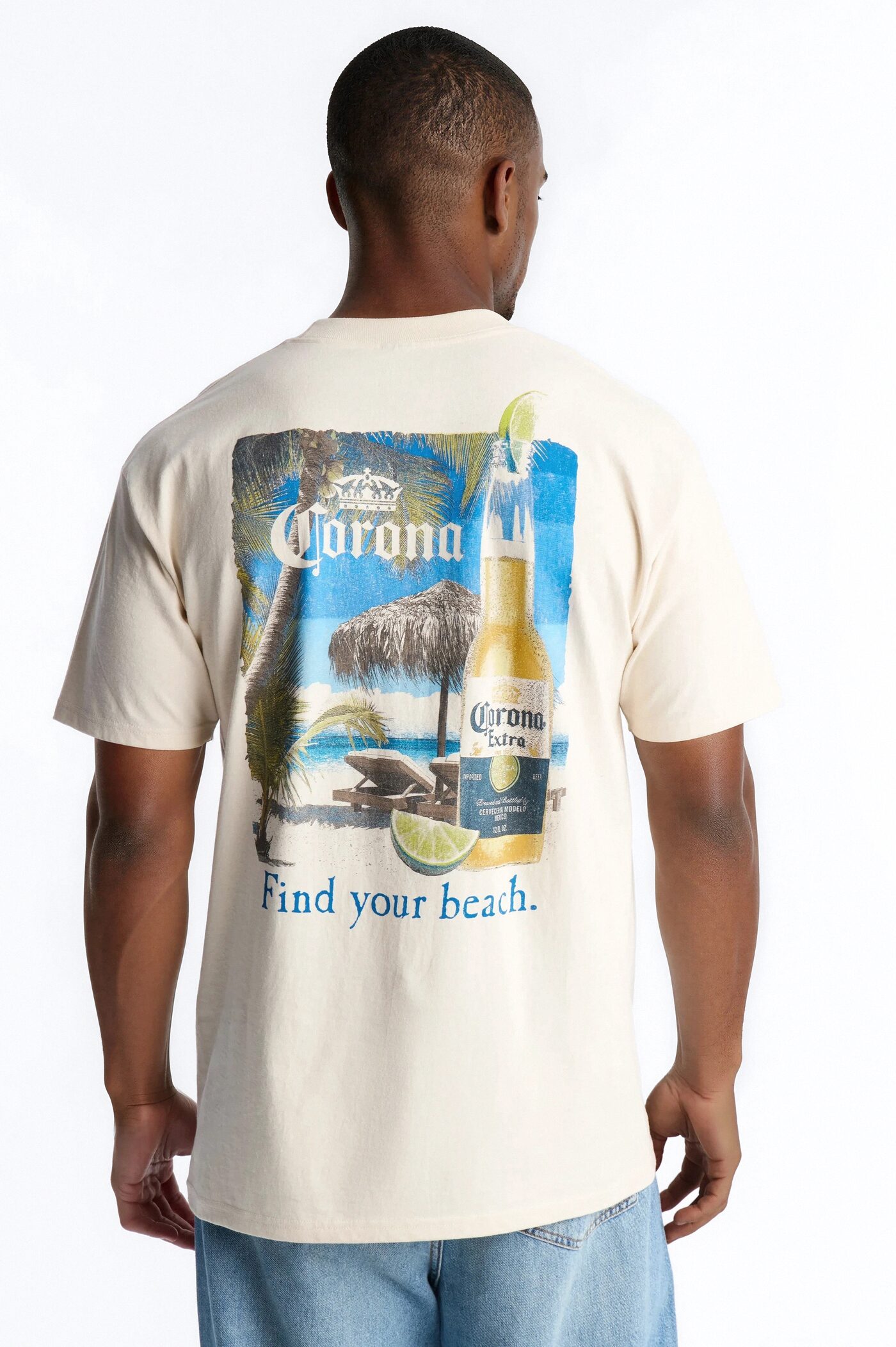 Corona Extra Oversized Short Sleeve Tee - Natural