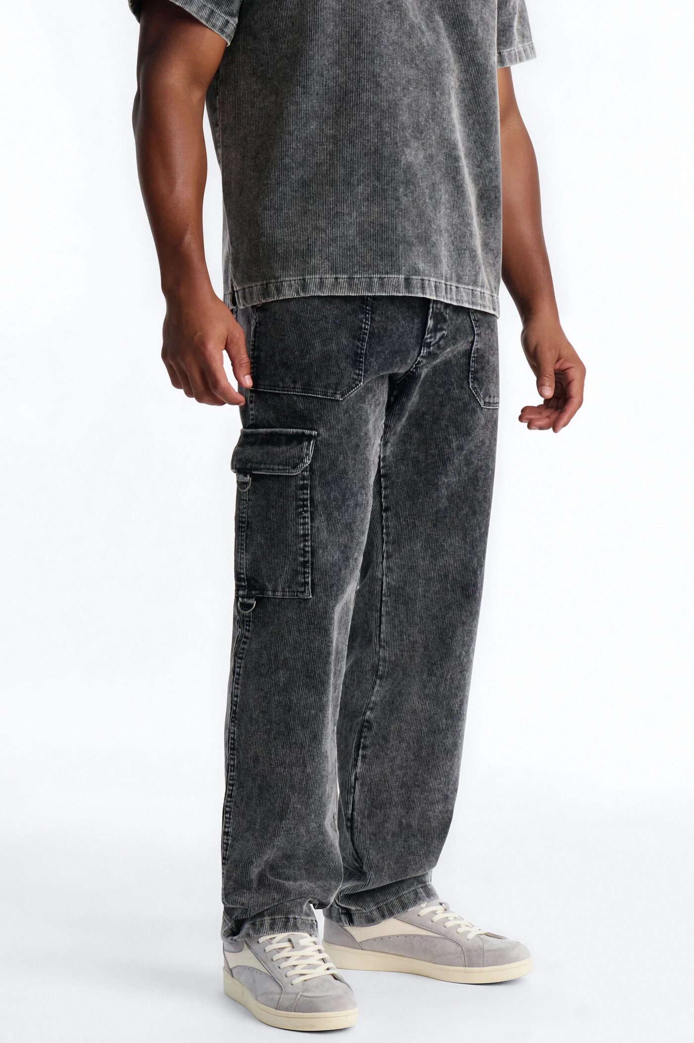 Ohio Corduroy Straight Pant - Black Wash