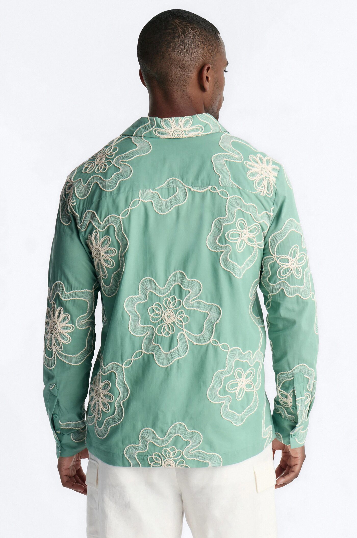Fleur Entwine Long Sleeve Button Up Shirt - Mint