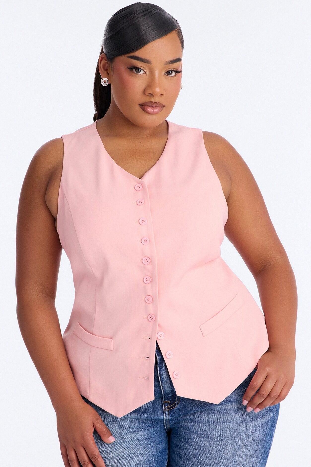 Brooklyn Babe Vest Top - Pink