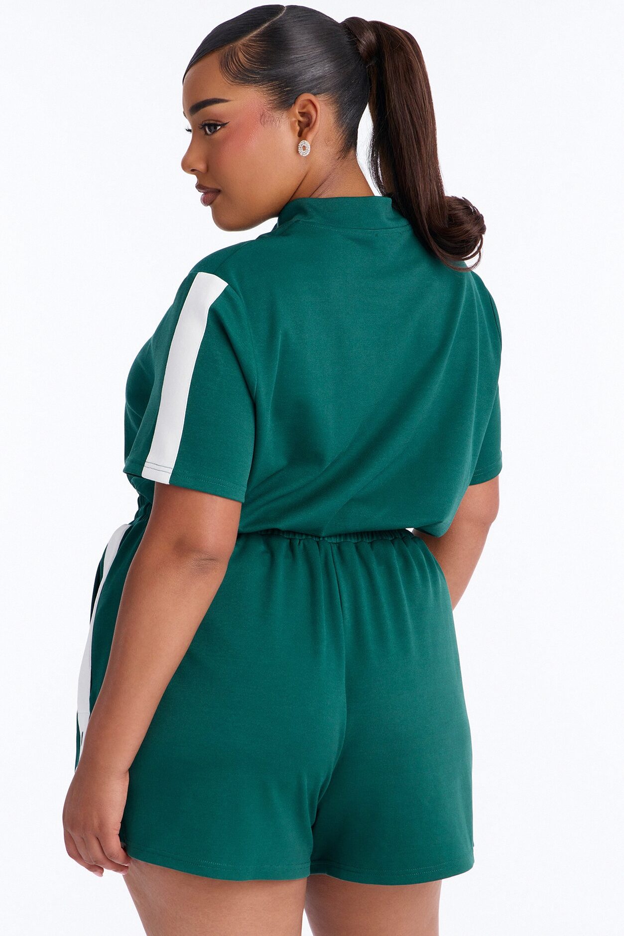 Lianna Short Sleeve Romper - Hunter