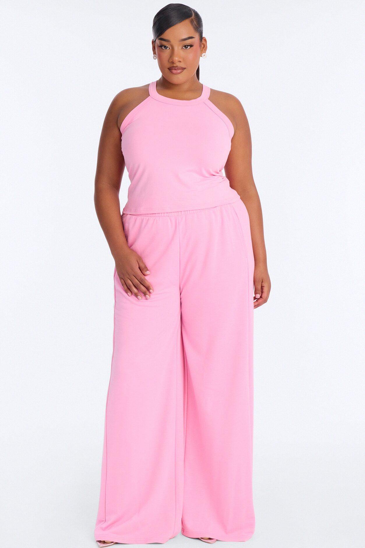 Never Too Late Pant Set - Pink
