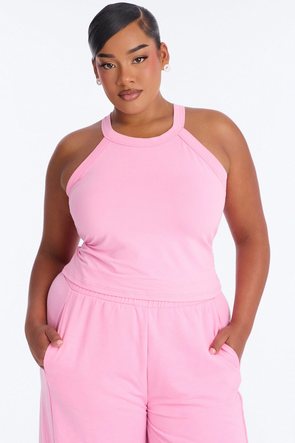 Never Too Late Pant Set - Pink