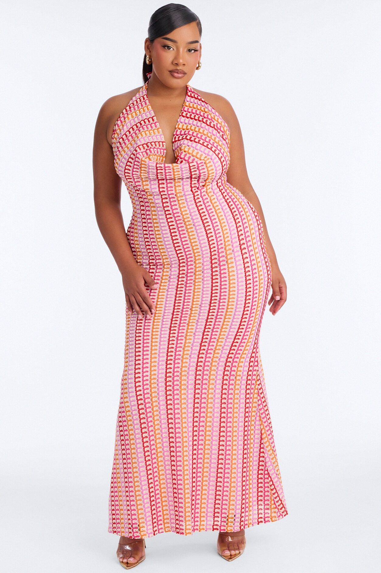 Hibiscus Honey Maxi Dress - Pink/combo