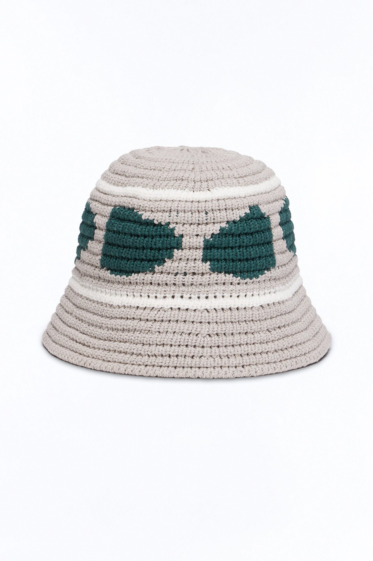 Round The Loop Crochet Bucket Hat - Beige