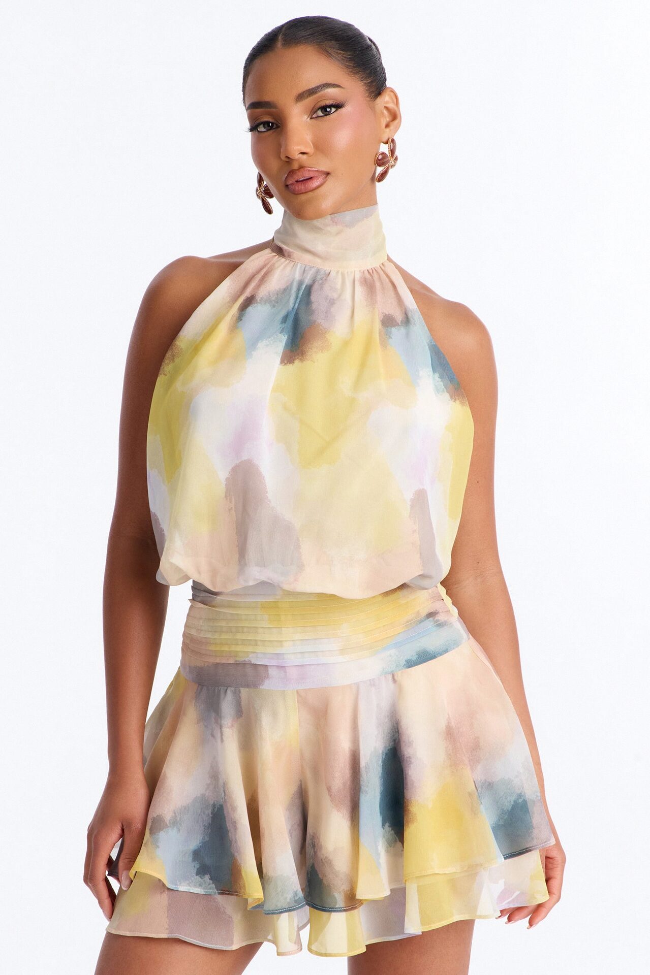 Penelope Backless Romper - Yellow