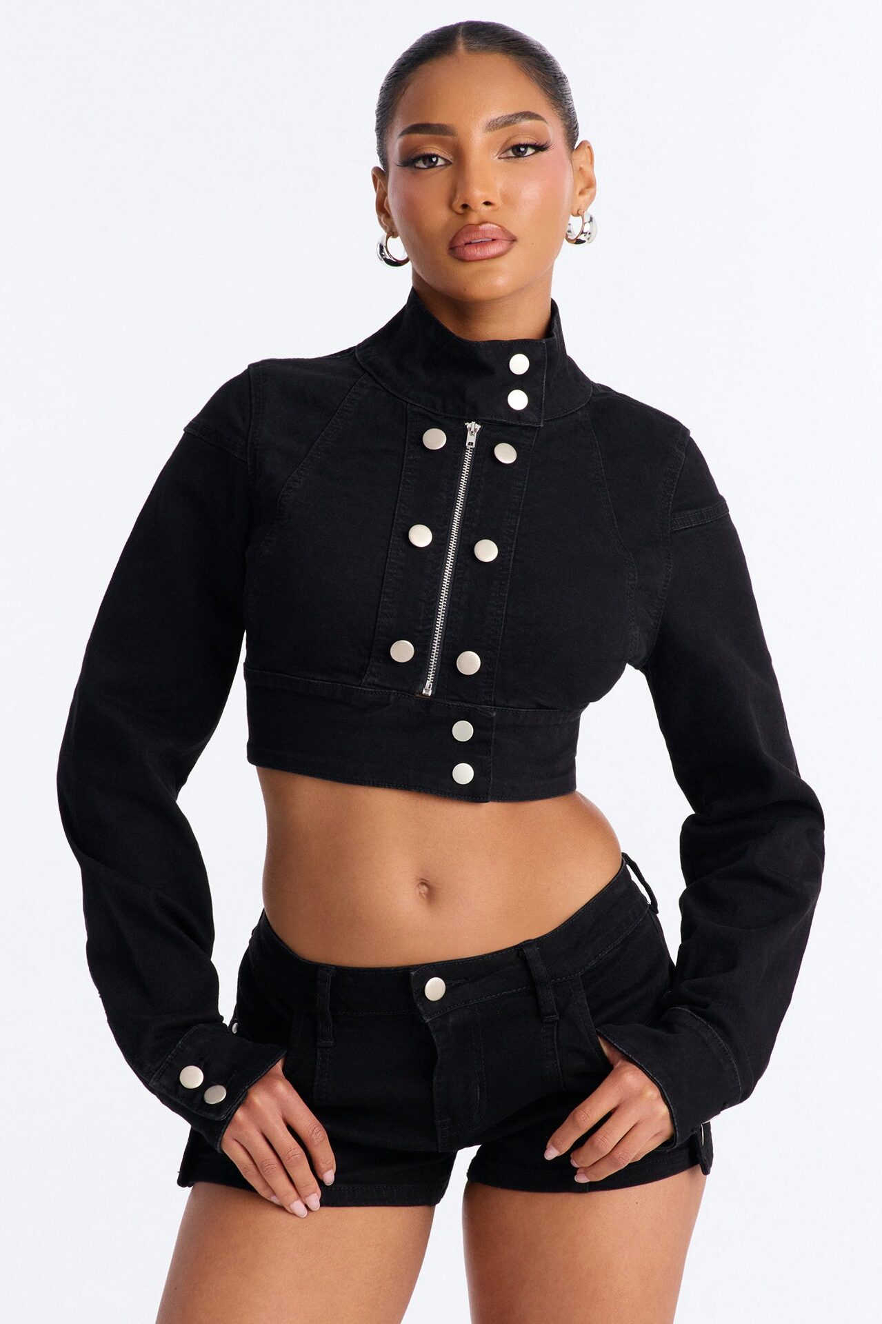 Command Authority Stretch Denim Jacket - Black