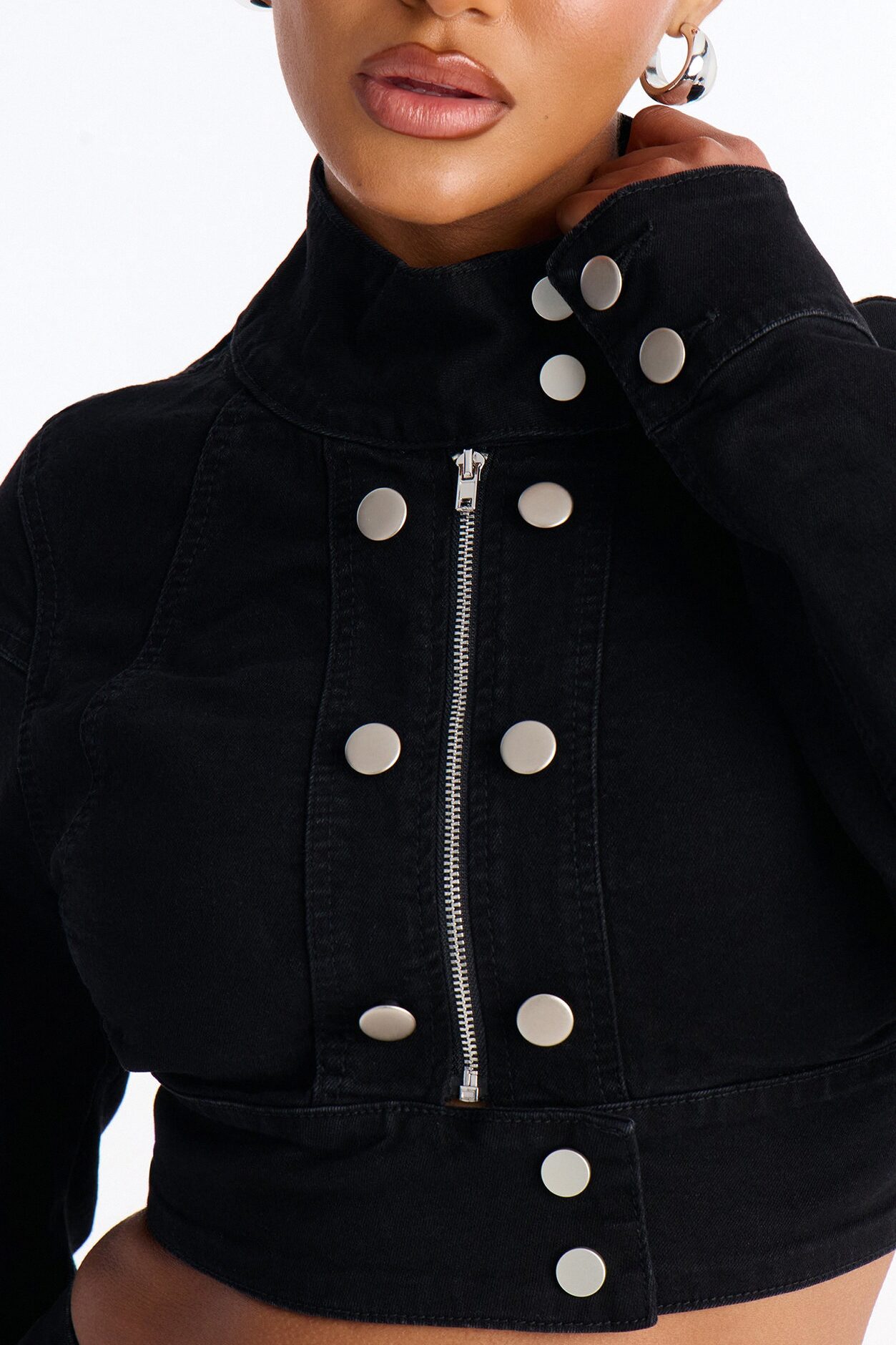 Command Authority Stretch Denim Jacket - Black
